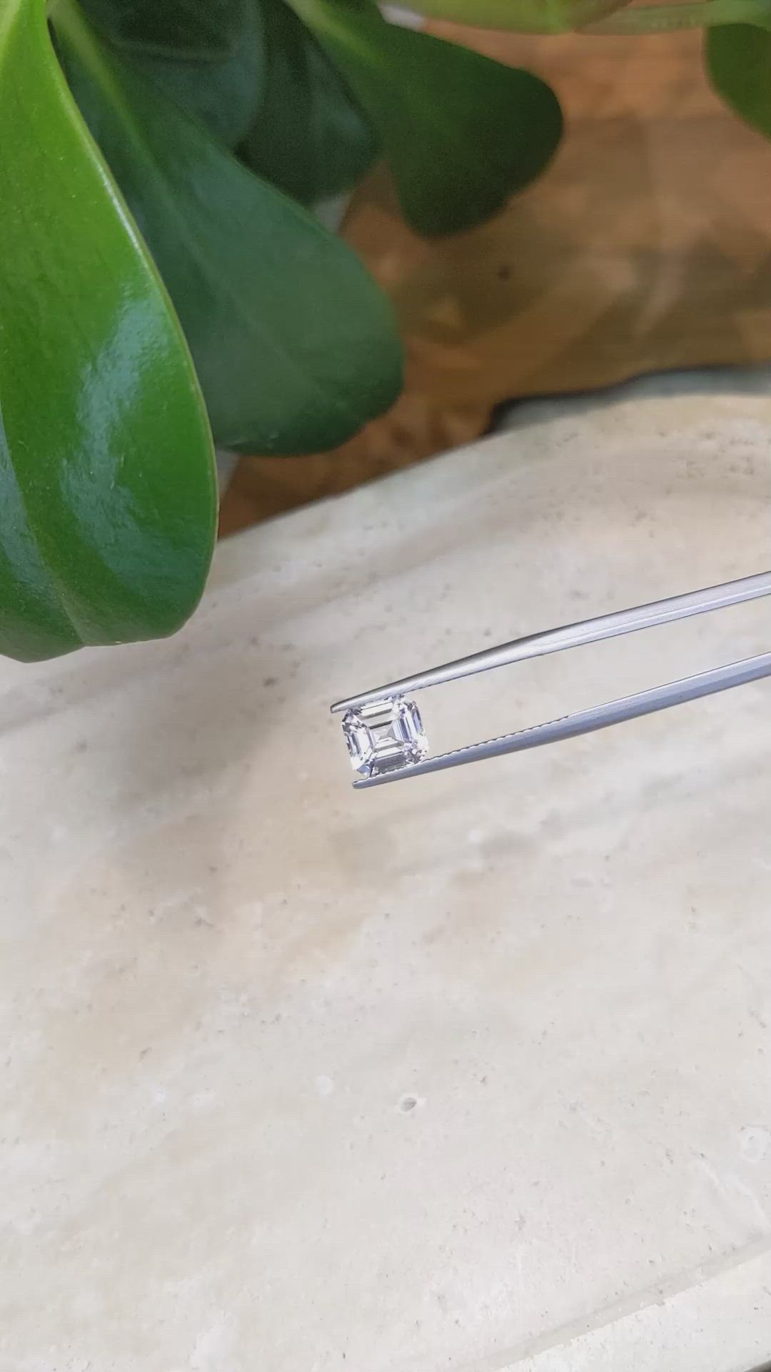 2.08 Ct. White Sapphire from Ceylon (Sri Lanka) Size Video
