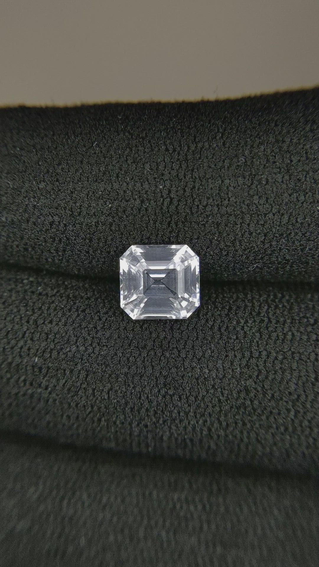 2.08 Ct. White Sapphire from Ceylon (Sri Lanka) Size Video