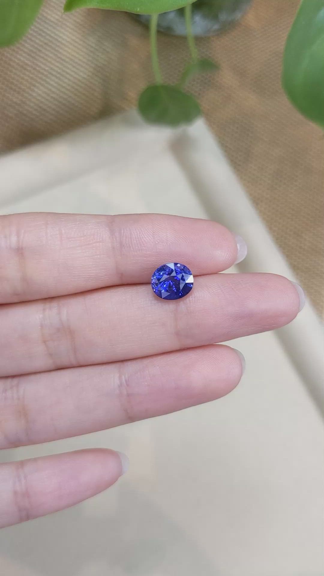 3.10 Ct. Blue Sapphire from Ceylon (Sri Lanka) Size Video