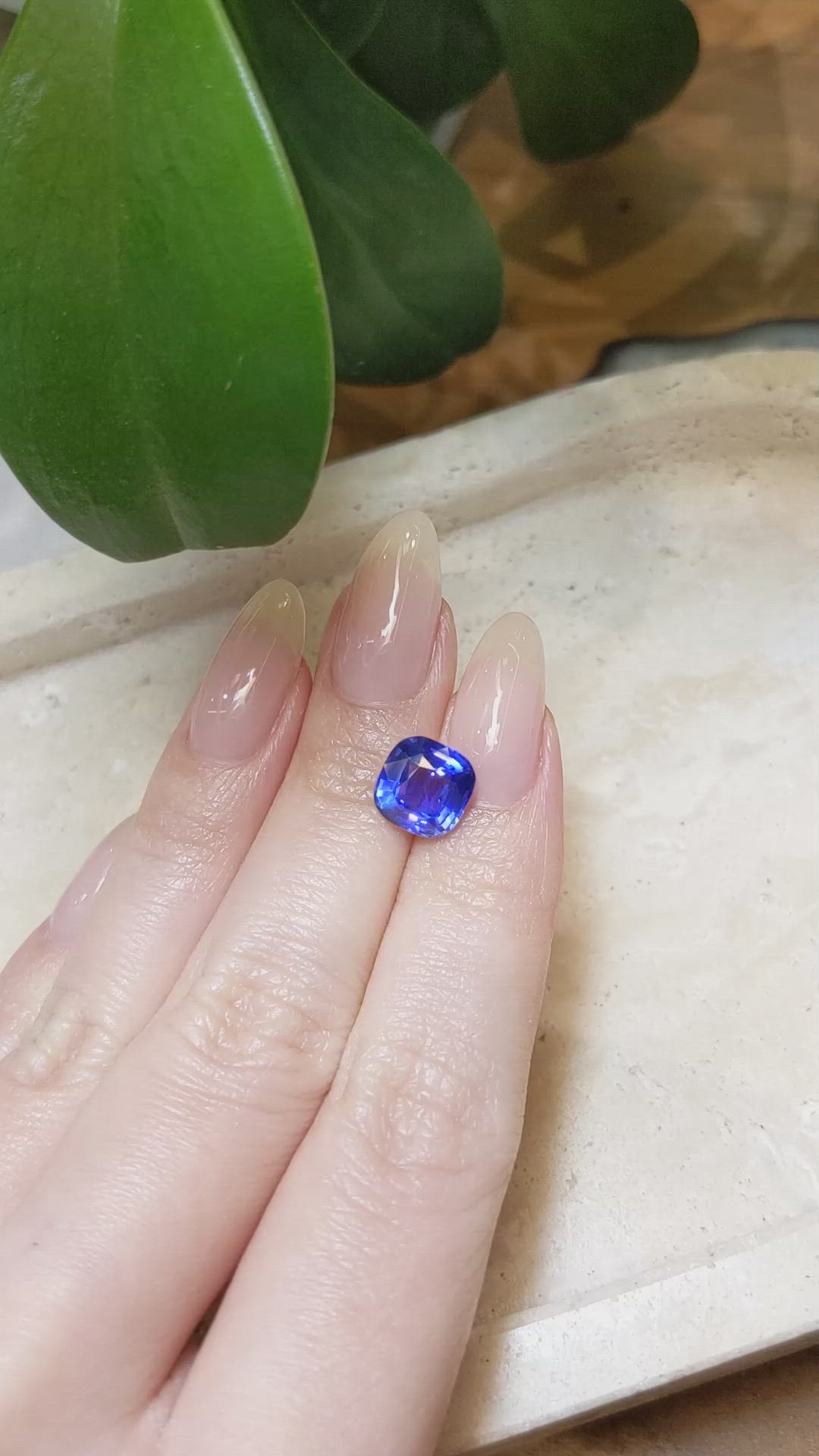 3.58 Ct. Blue Sapphire from Ceylon (Sri Lanka) Size Video