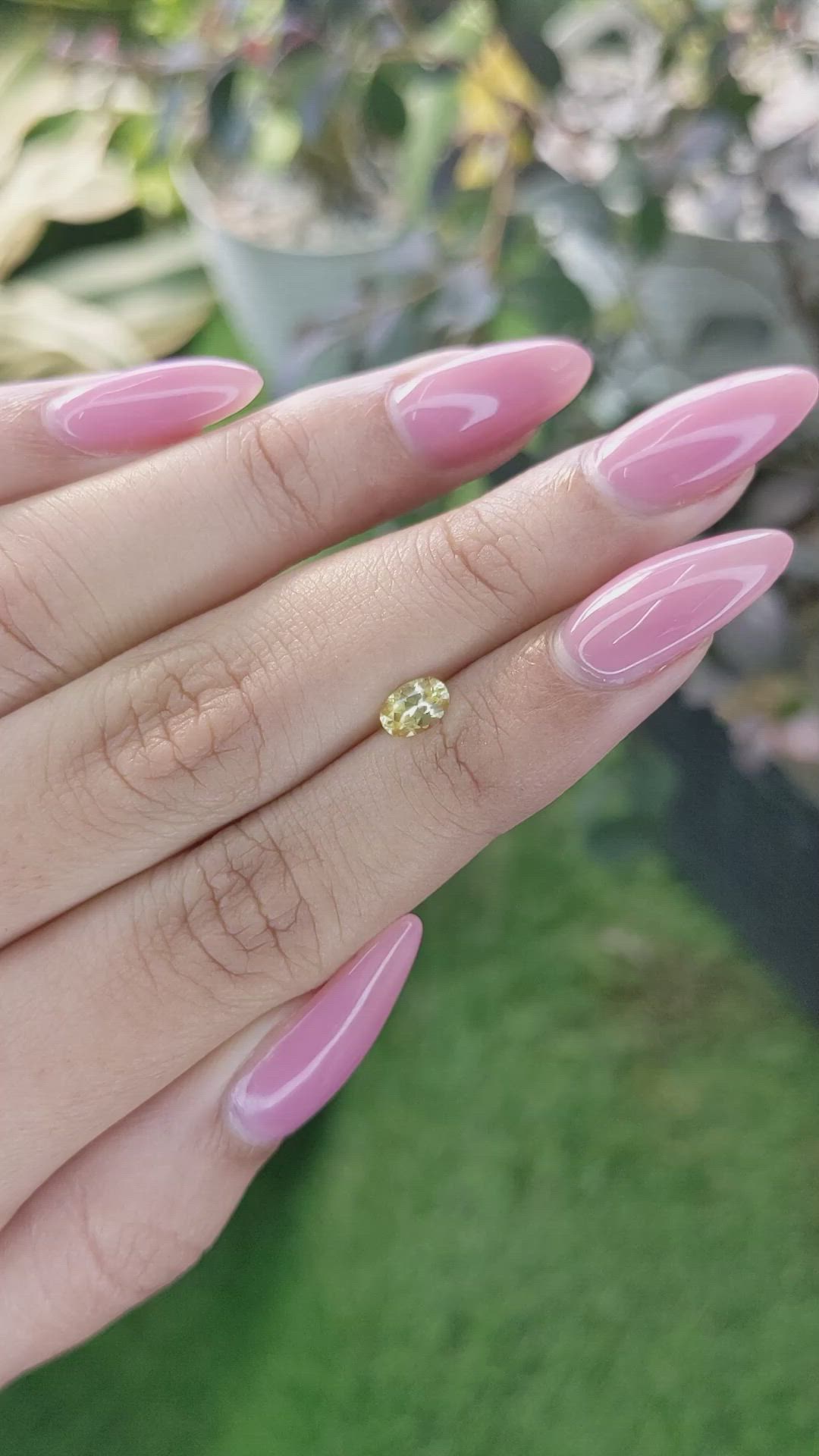 0.47 Ct. Yellow Sapphire from Ceylon (Sri Lanka) Size Video