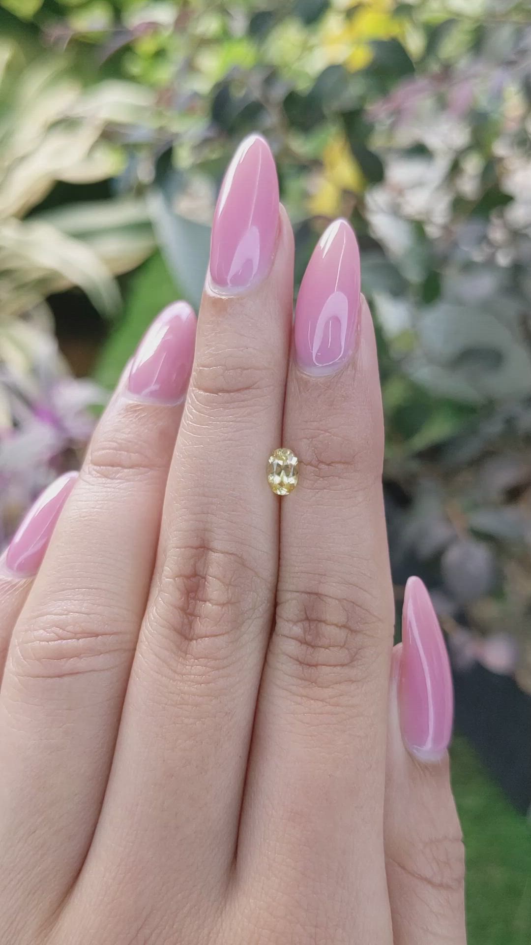 0.47 Ct. Yellow Sapphire from Ceylon (Sri Lanka) Size Video