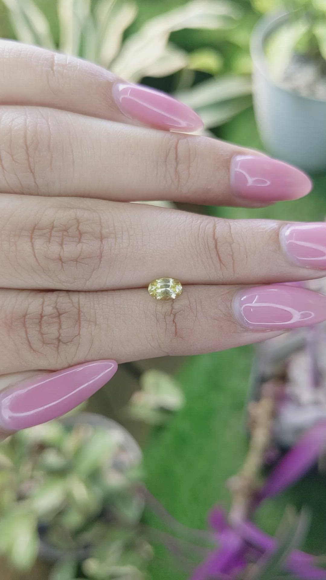 0.47 Ct. Yellow Sapphire from Ceylon (Sri Lanka) Size Video