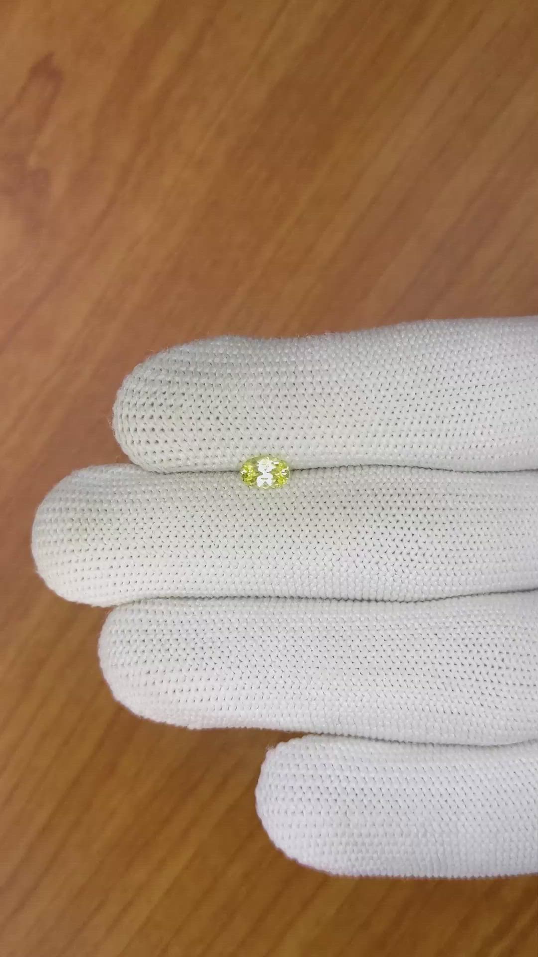 0.47 Ct. Yellow Sapphire from Ceylon (Sri Lanka) Size Video