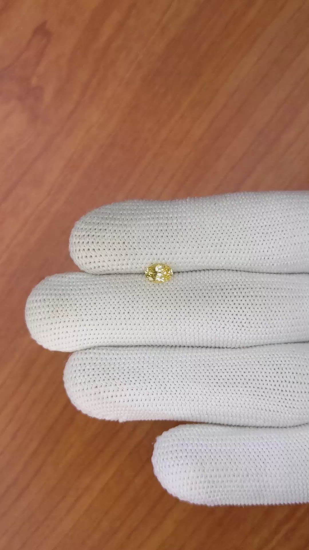 0.53 Ct. Yellow Sapphire from Ceylon (Sri Lanka) Size Video