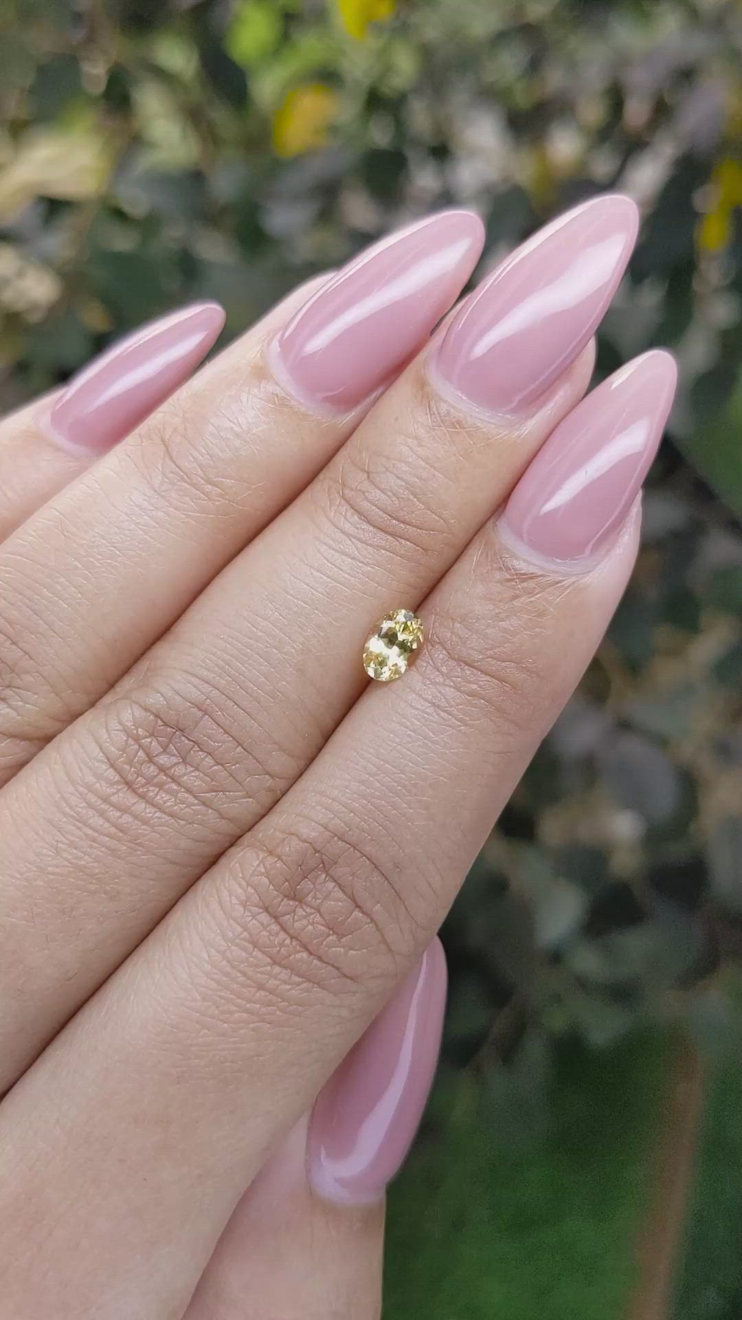 0.53 Ct. Yellow Sapphire from Ceylon (Sri Lanka) Size Video