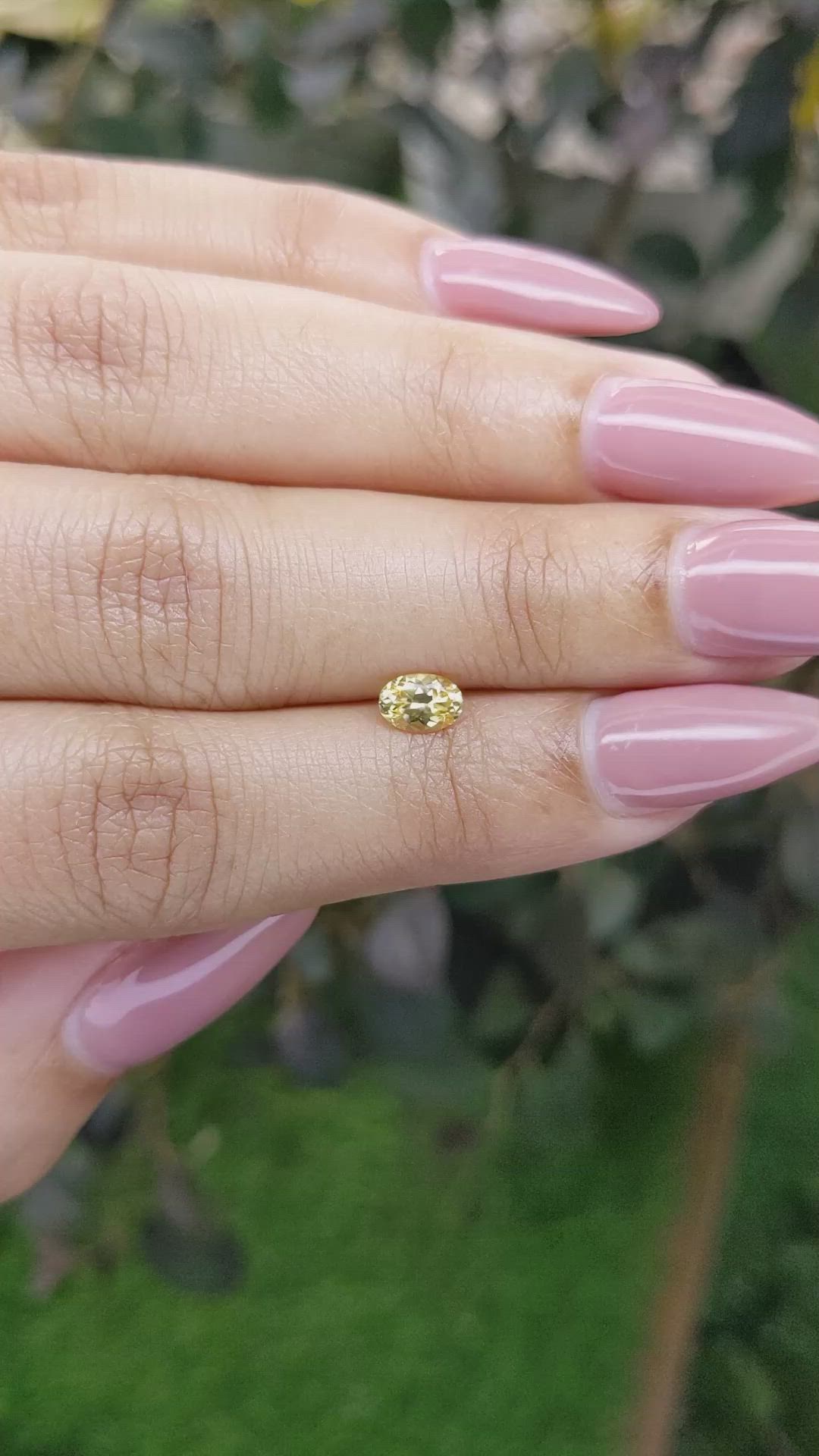 0.53 Ct. Yellow Sapphire from Ceylon (Sri Lanka) Size Video