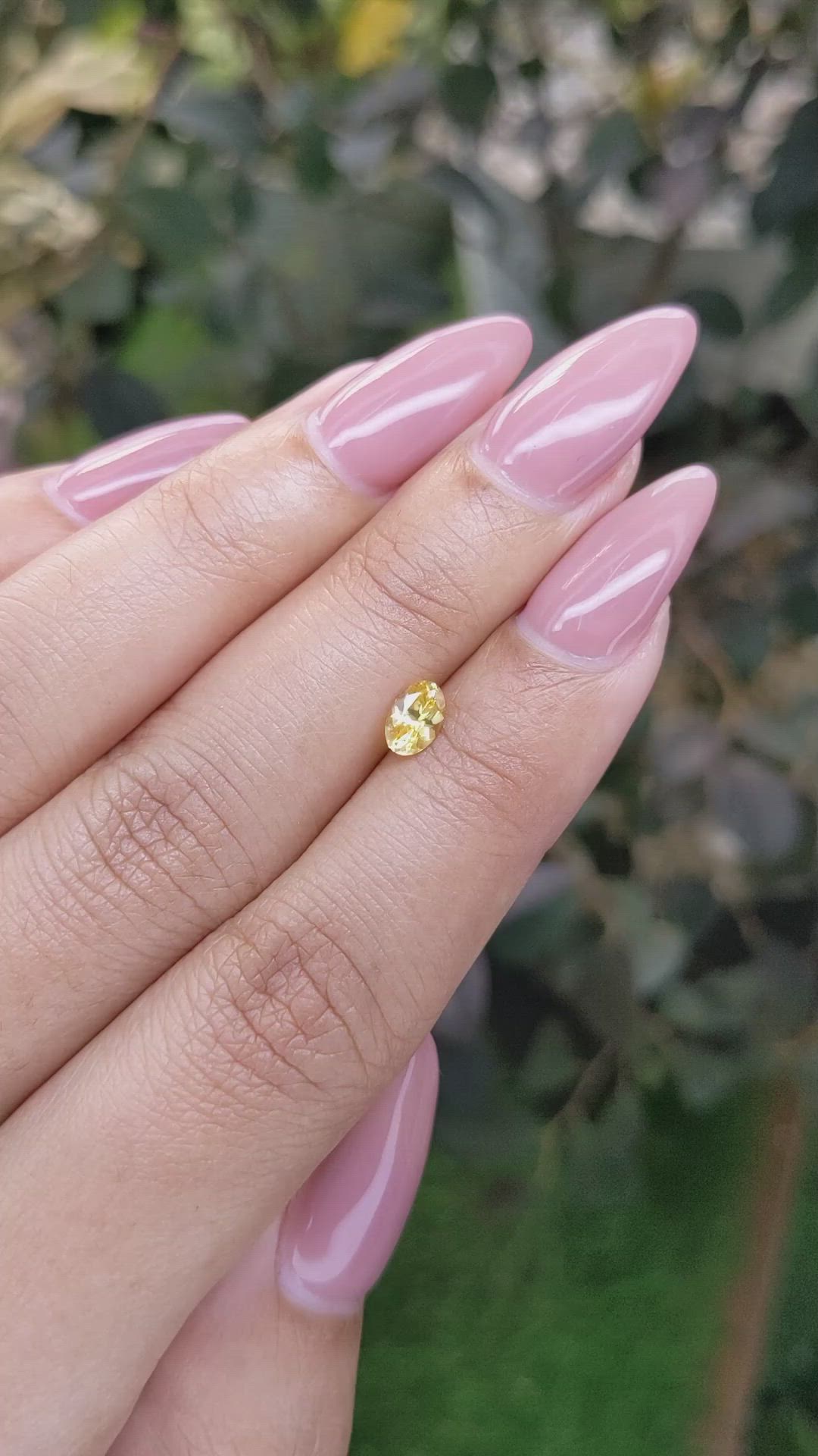 0.45 Ct. Yellow Sapphire from Ceylon (Sri Lanka) Size Video