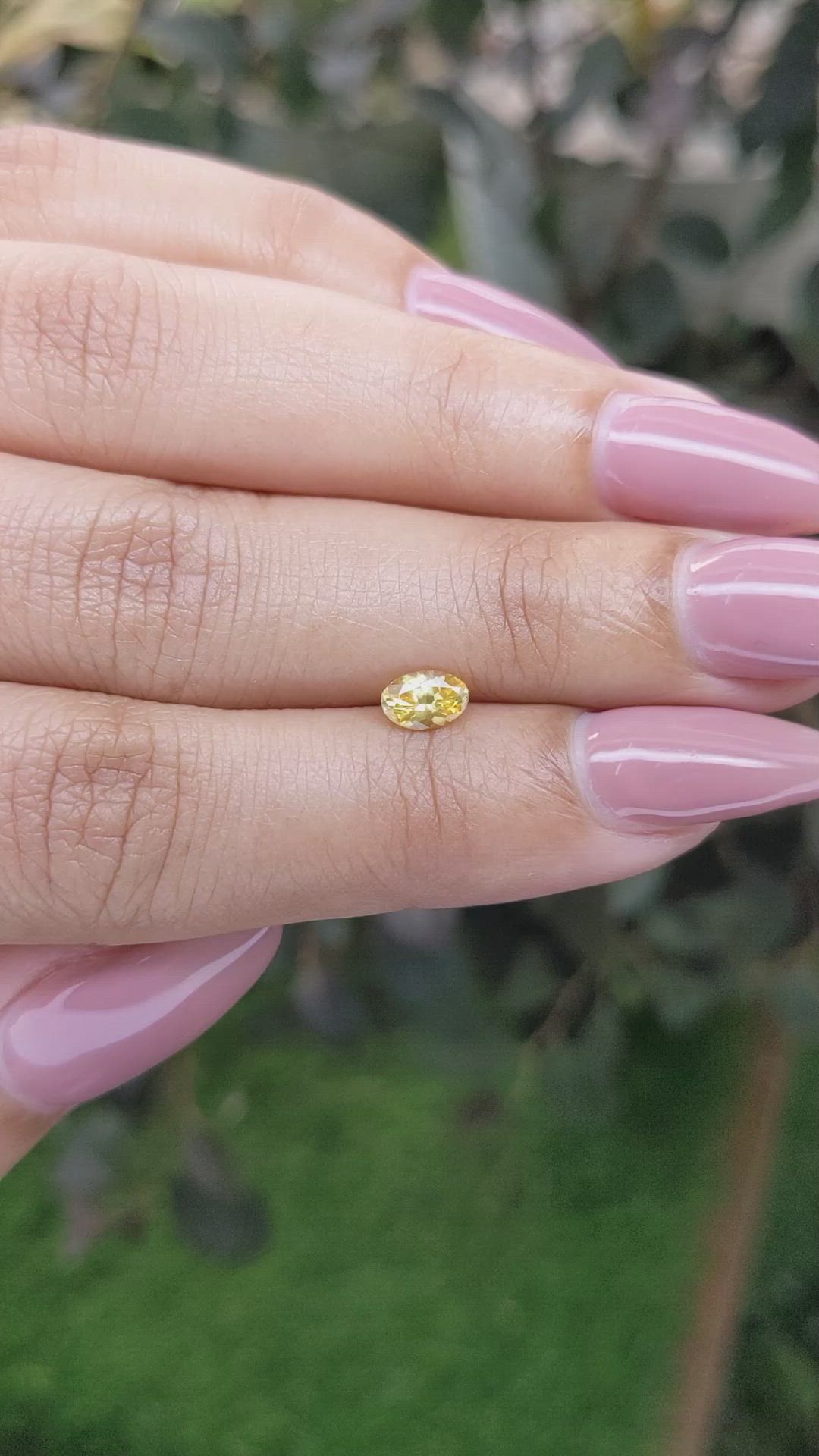 0.45 Ct. Yellow Sapphire from Ceylon (Sri Lanka) Size Video