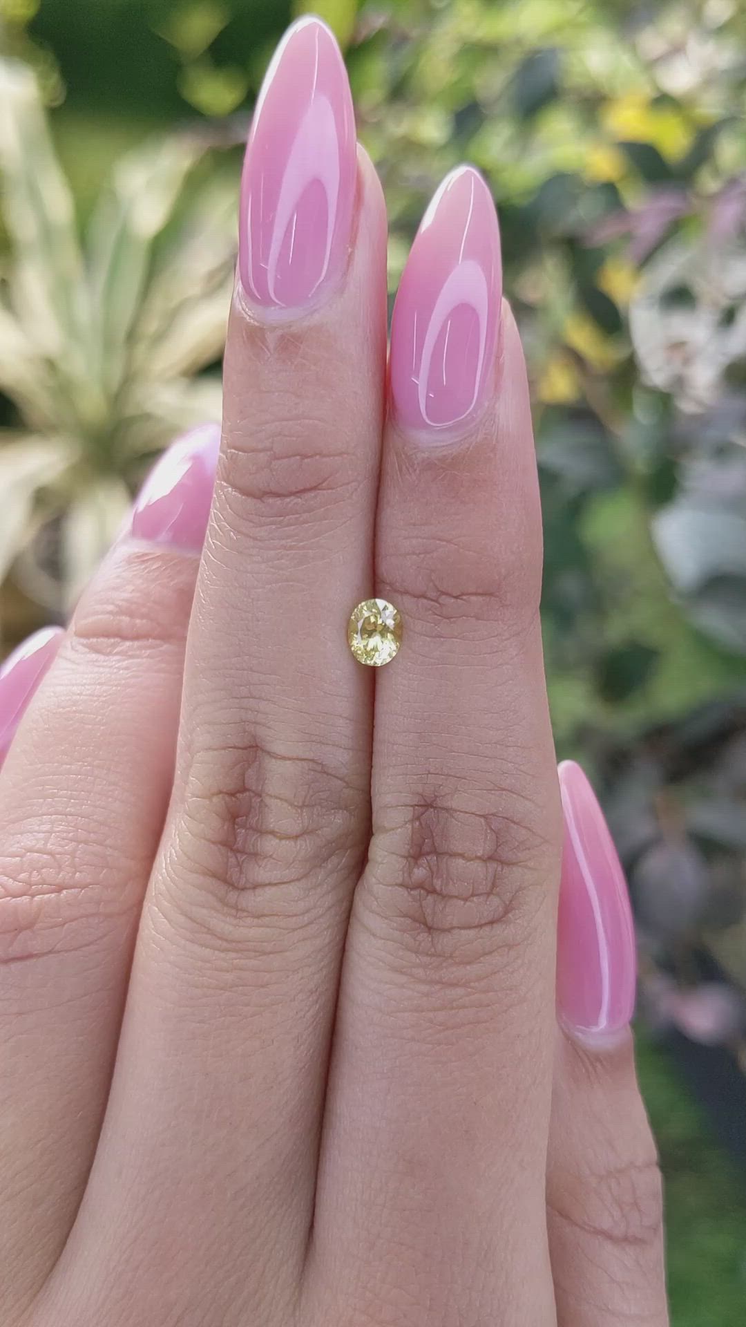 0.45 Ct. Yellow Sapphire from Ceylon (Sri Lanka) Size Video