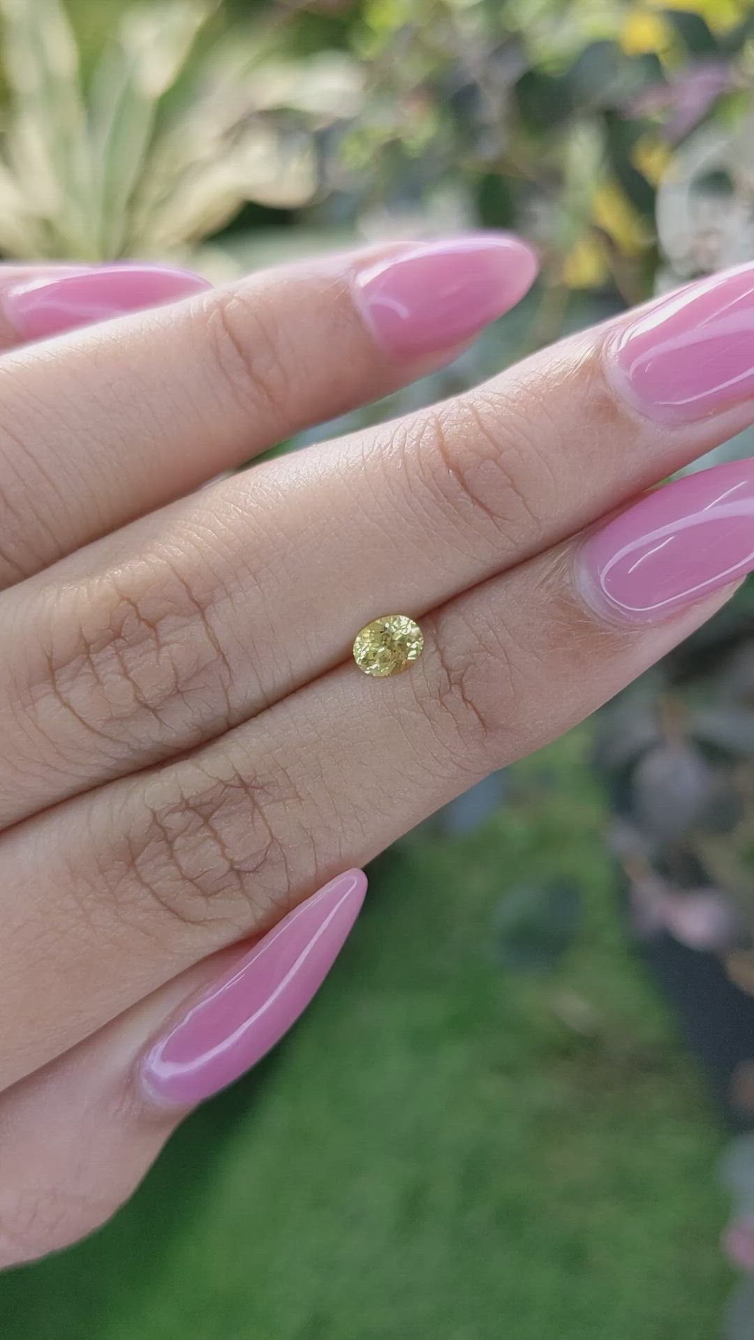 0.45 Ct. Yellow Sapphire from Ceylon (Sri Lanka) Size Video