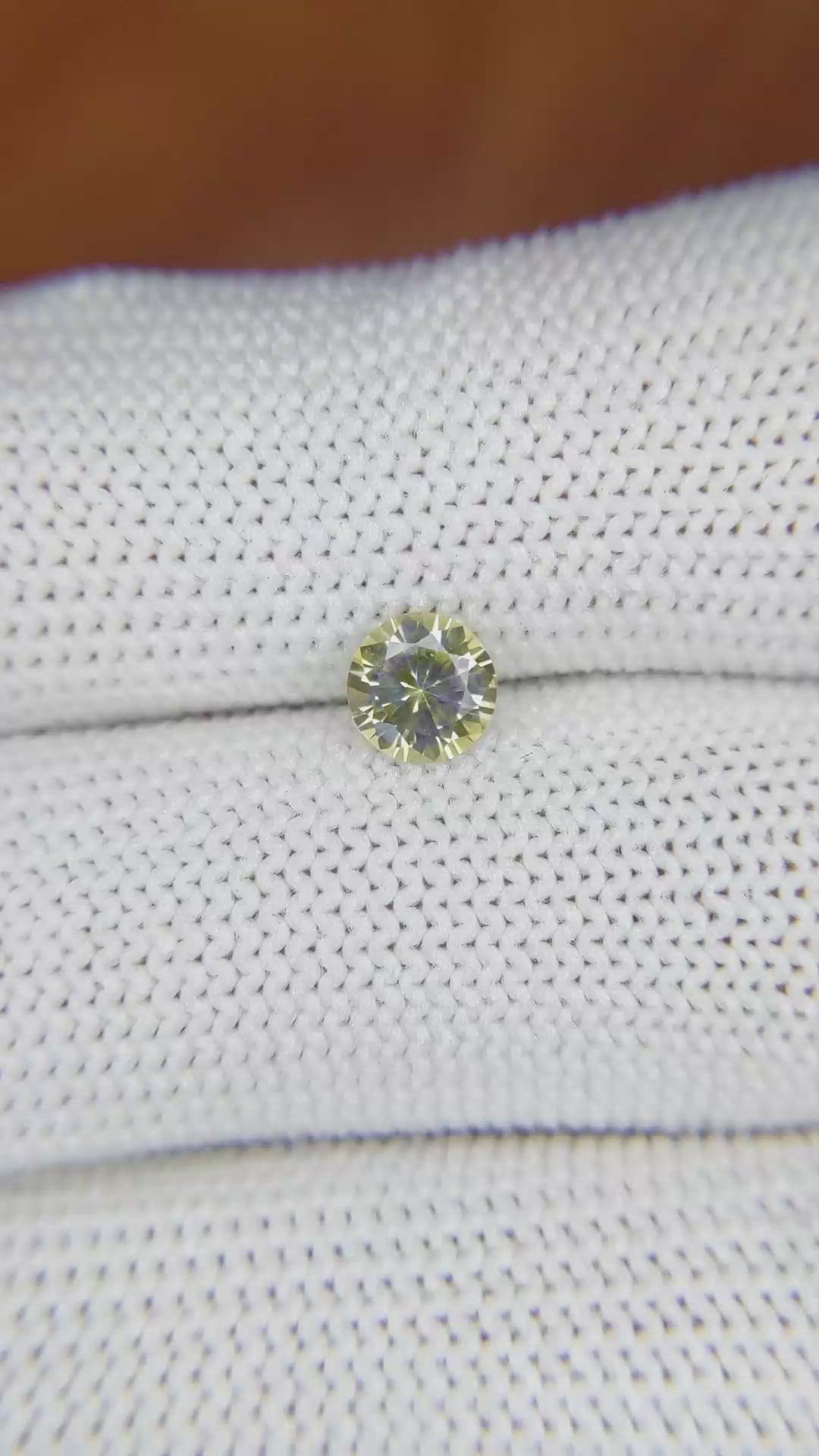 0.71 Ct. Yellow Sapphire from Ceylon (Sri Lanka) Size Video