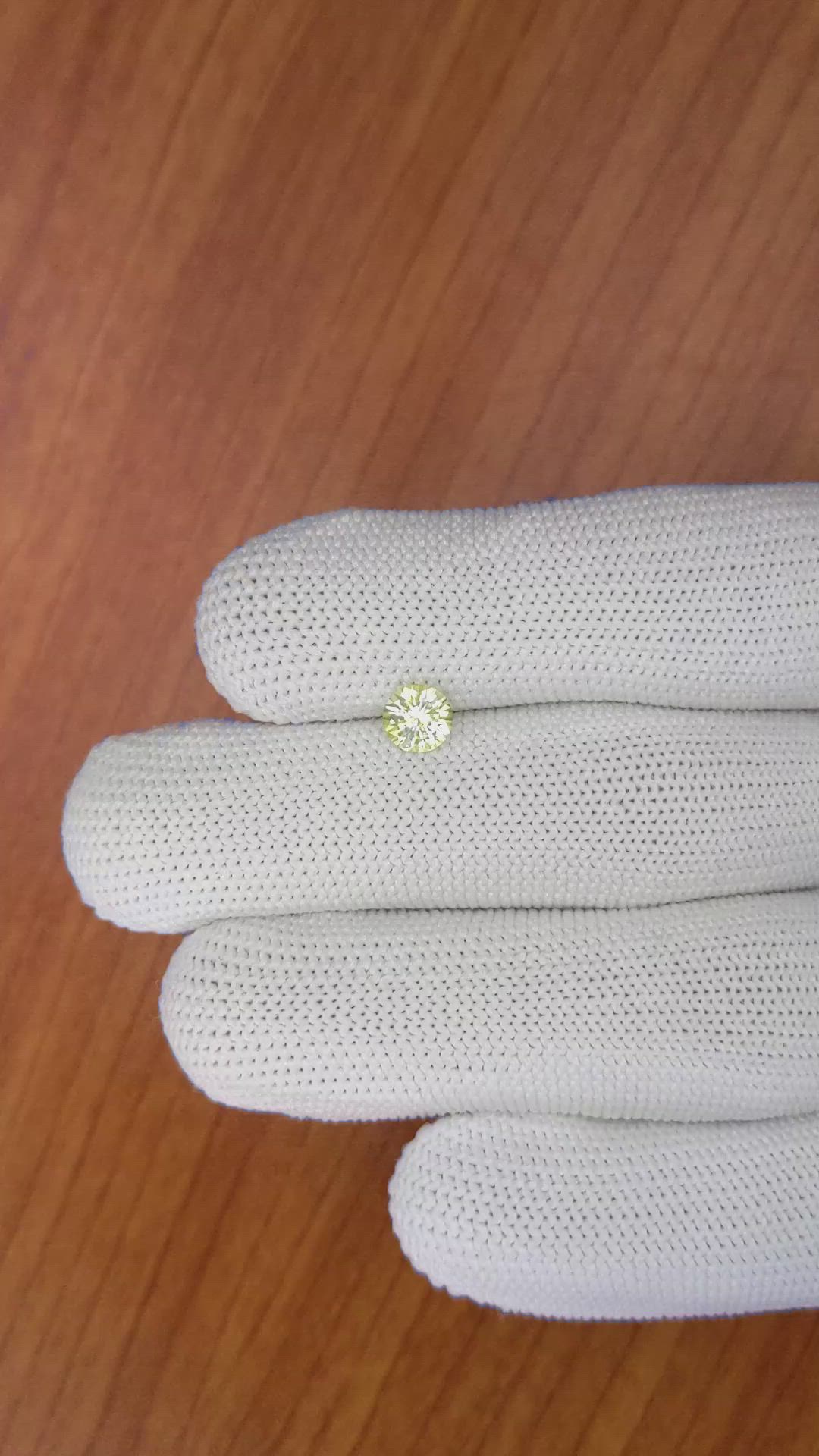 0.71 Ct. Yellow Sapphire from Ceylon (Sri Lanka) Size Video