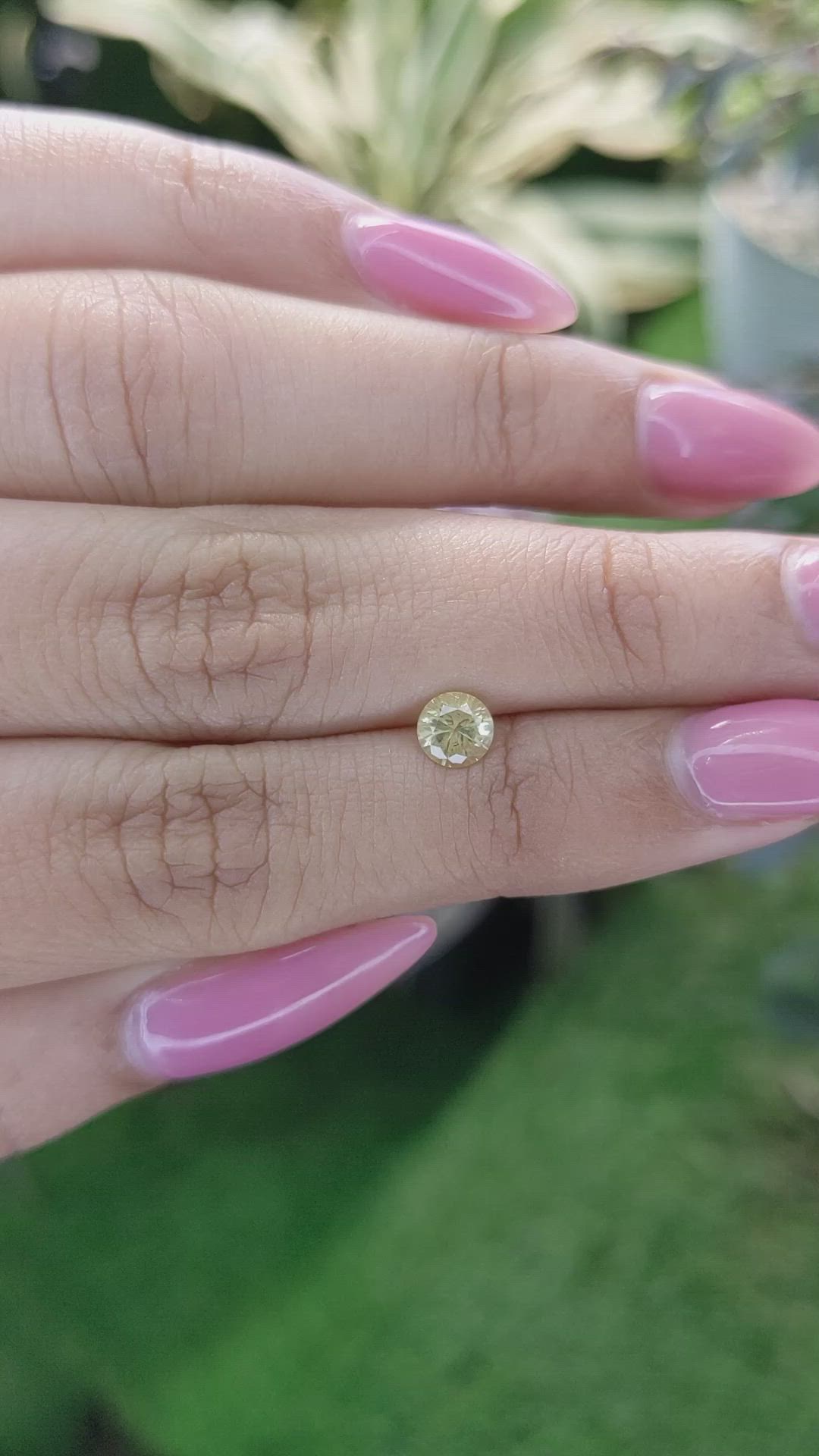 0.62 Ct. Yellow Sapphire from Ceylon (Sri Lanka) Size Video
