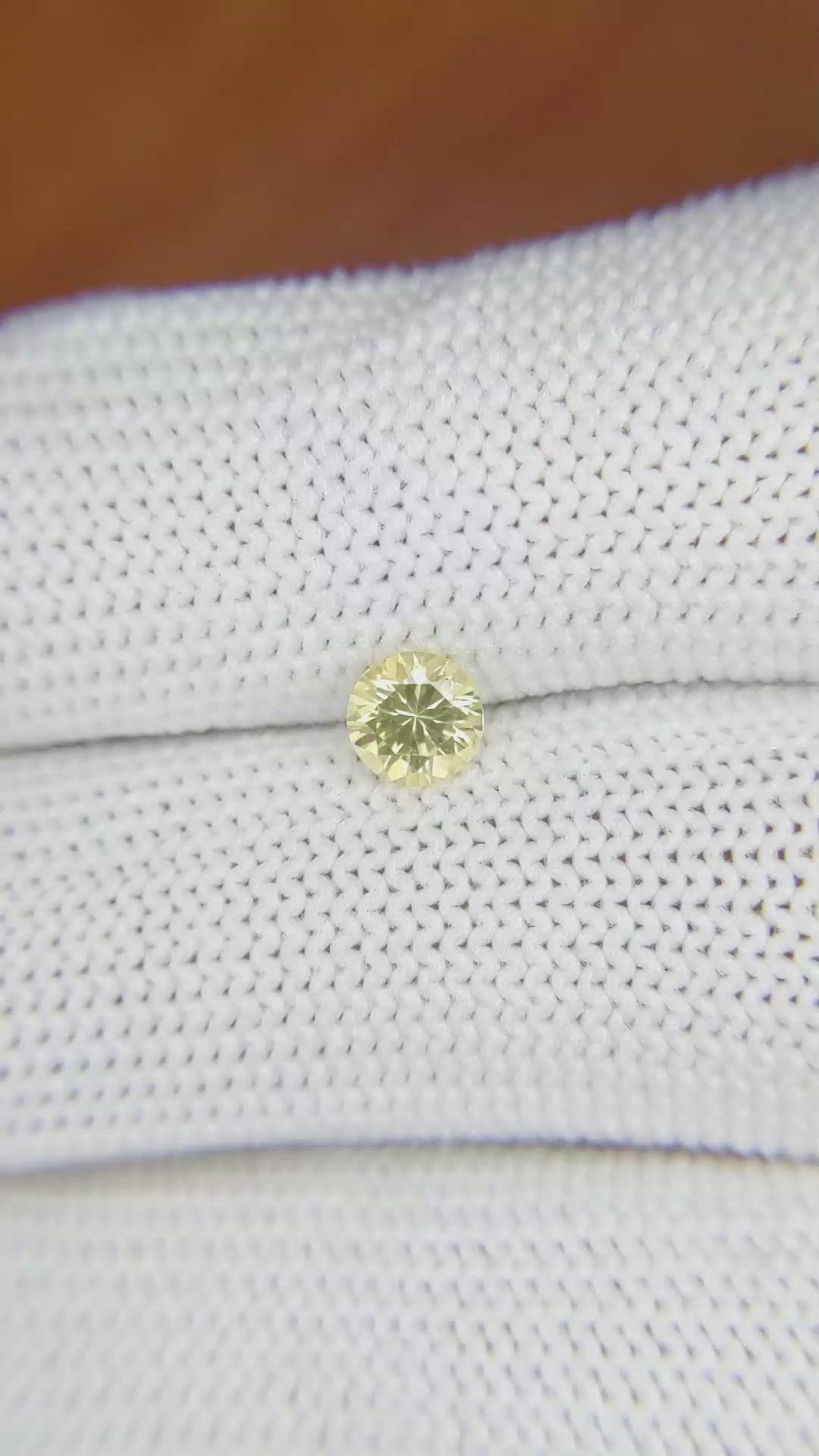 0.62 Ct. Yellow Sapphire from Ceylon (Sri Lanka) Size Video