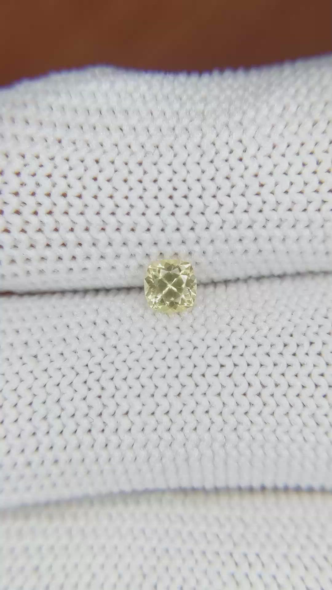 0.34 Ct. Yellow Sapphire from Ceylon (Sri Lanka) Size Video