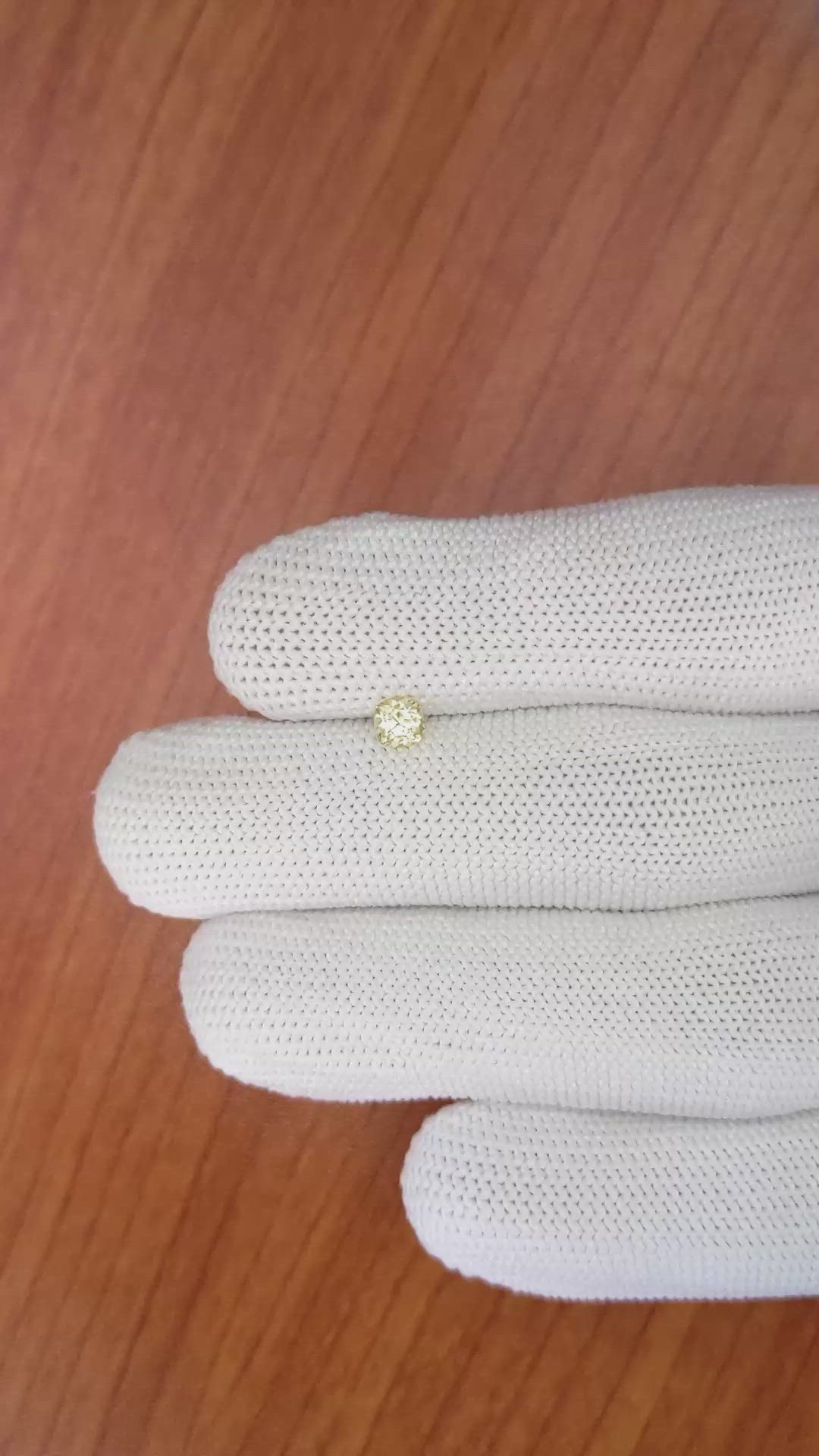 0.34 Ct. Yellow Sapphire from Ceylon (Sri Lanka) Size Video