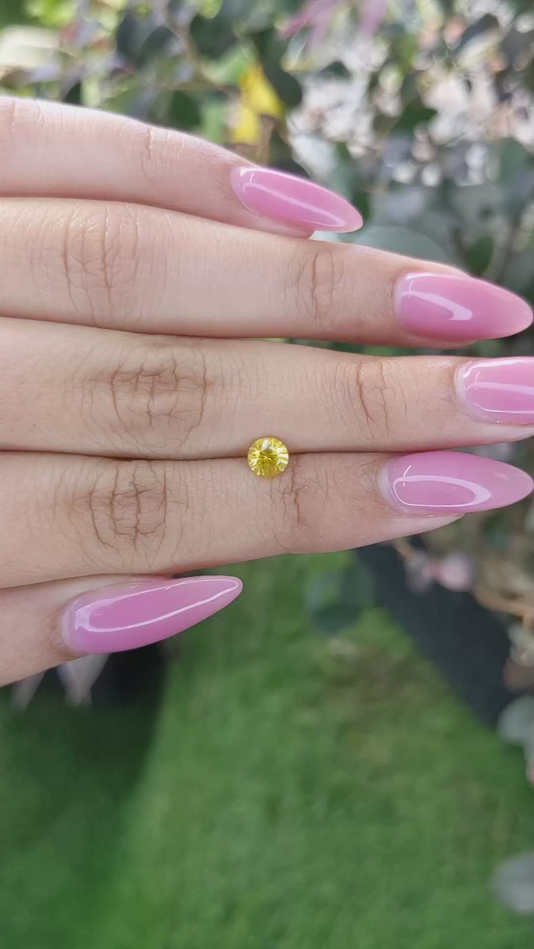 0.61 Ct. Yellow Sapphire from Ceylon (Sri Lanka) Size Video