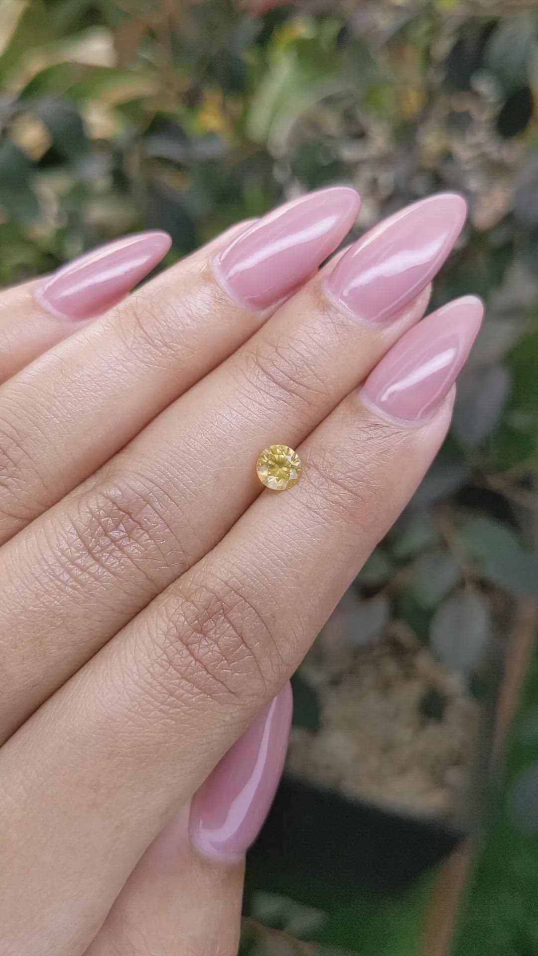 0.62 Ct. Yellow Sapphire from Ceylon (Sri Lanka) Size Video