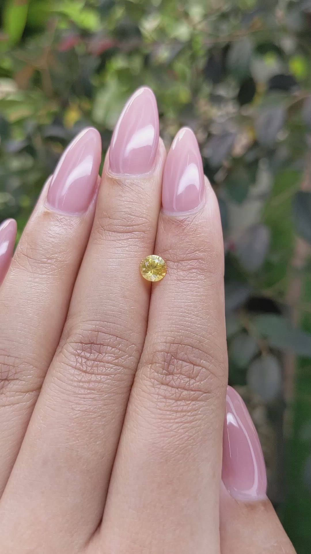0.62 Ct. Yellow Sapphire from Ceylon (Sri Lanka) Size Video