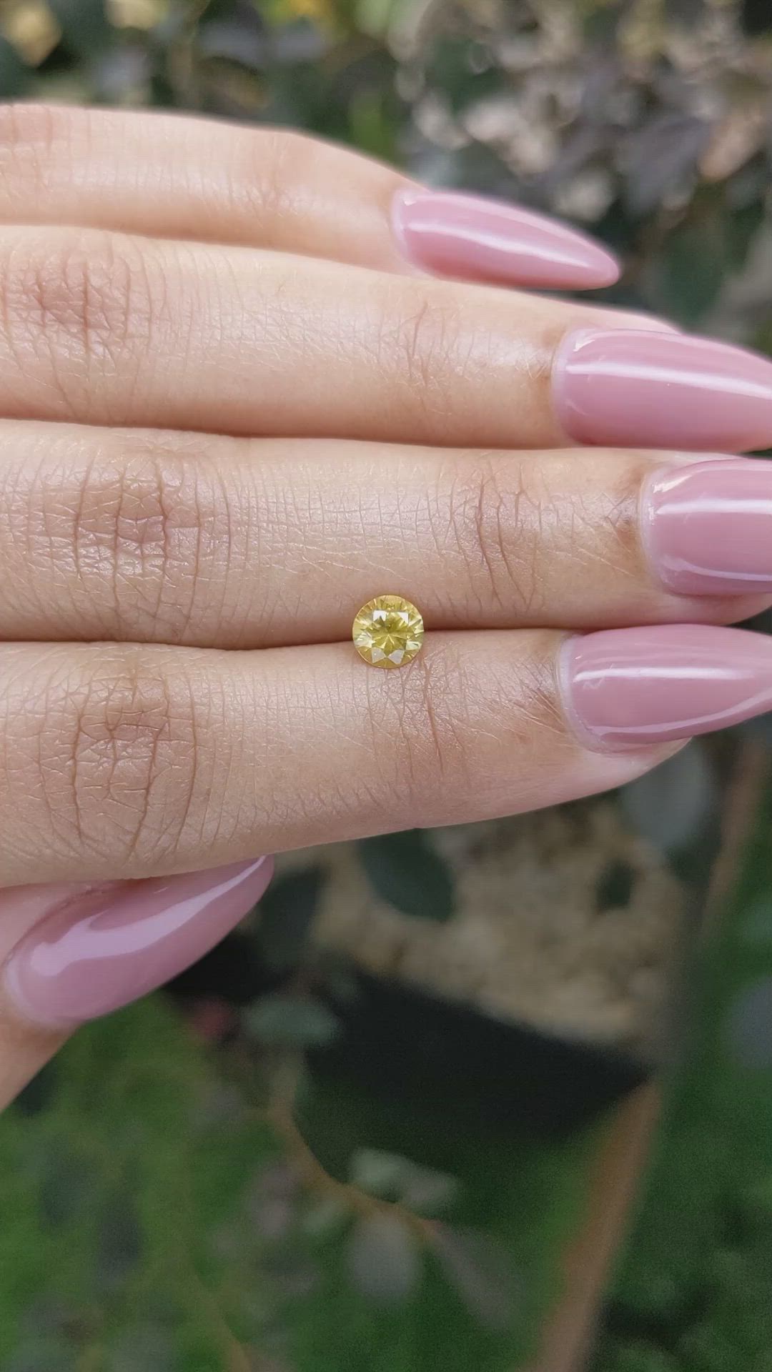 0.62 Ct. Yellow Sapphire from Ceylon (Sri Lanka) Size Video
