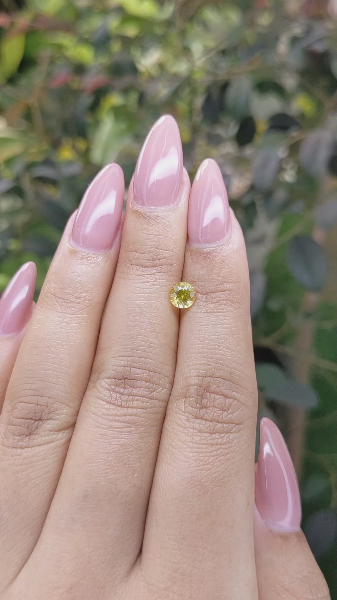 0.67 Ct. Yellow Sapphire from Ceylon (Sri Lanka) Size Video