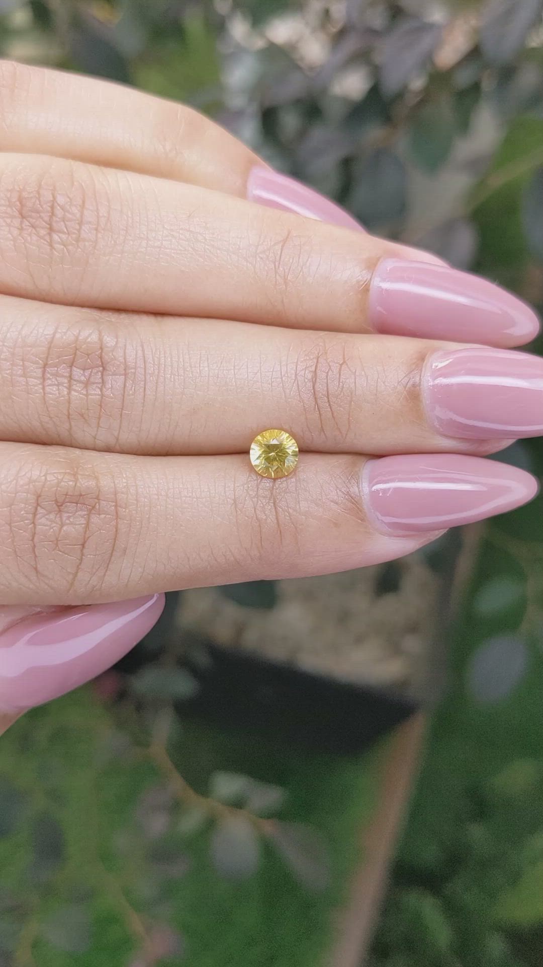 0.67 Ct. Yellow Sapphire from Ceylon (Sri Lanka) Size Video