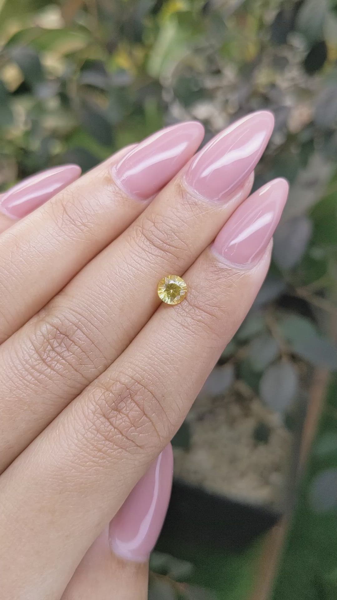 0.67 Ct. Yellow Sapphire from Ceylon (Sri Lanka) Size Video