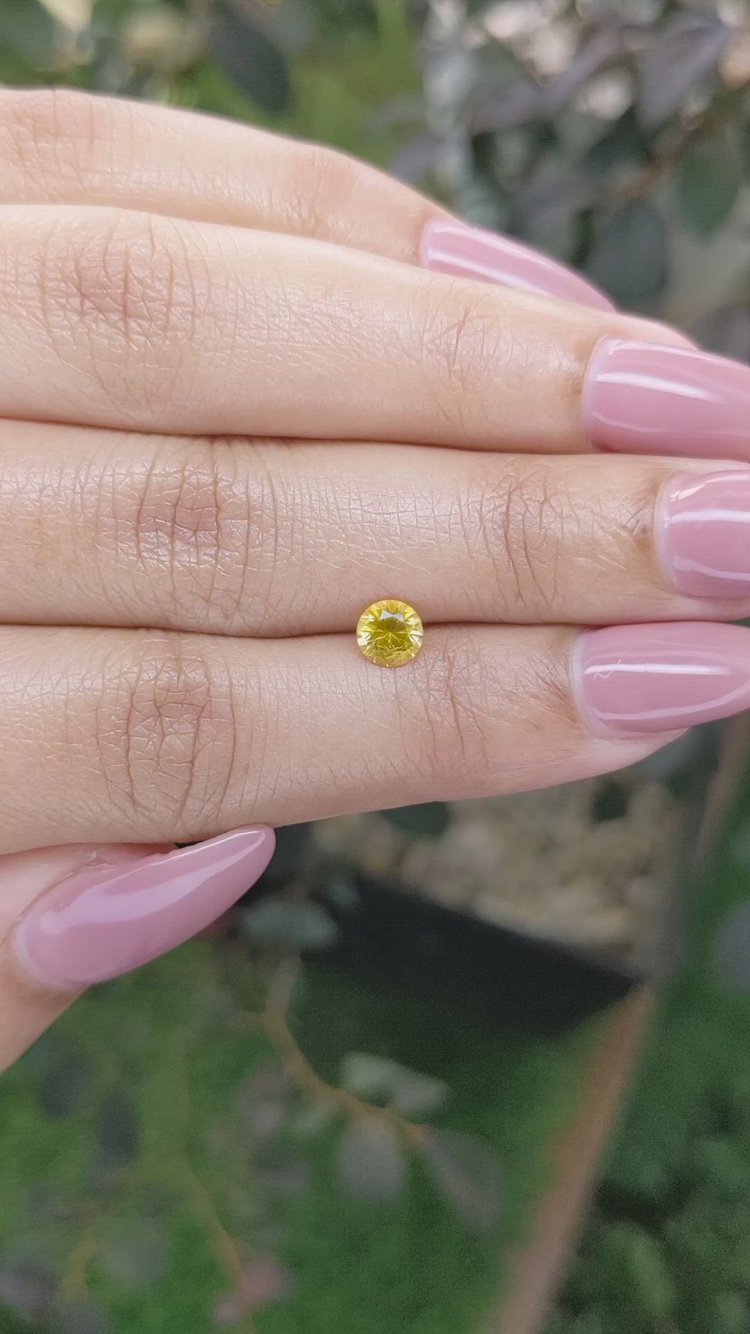 0.64 Ct. Yellow Sapphire from Ceylon (Sri Lanka) Size Video