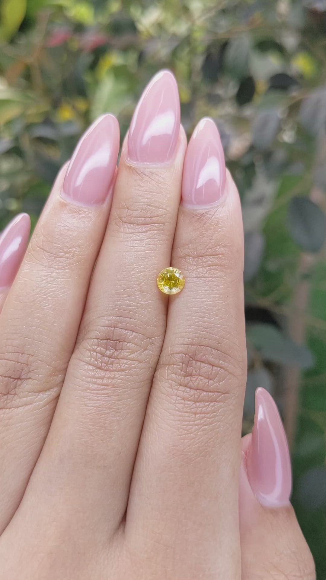 0.64 Ct. Yellow Sapphire from Ceylon (Sri Lanka) Size Video