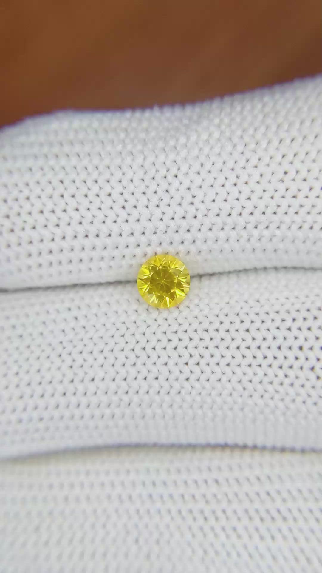0.64 Ct. Yellow Sapphire from Ceylon (Sri Lanka) Size Video