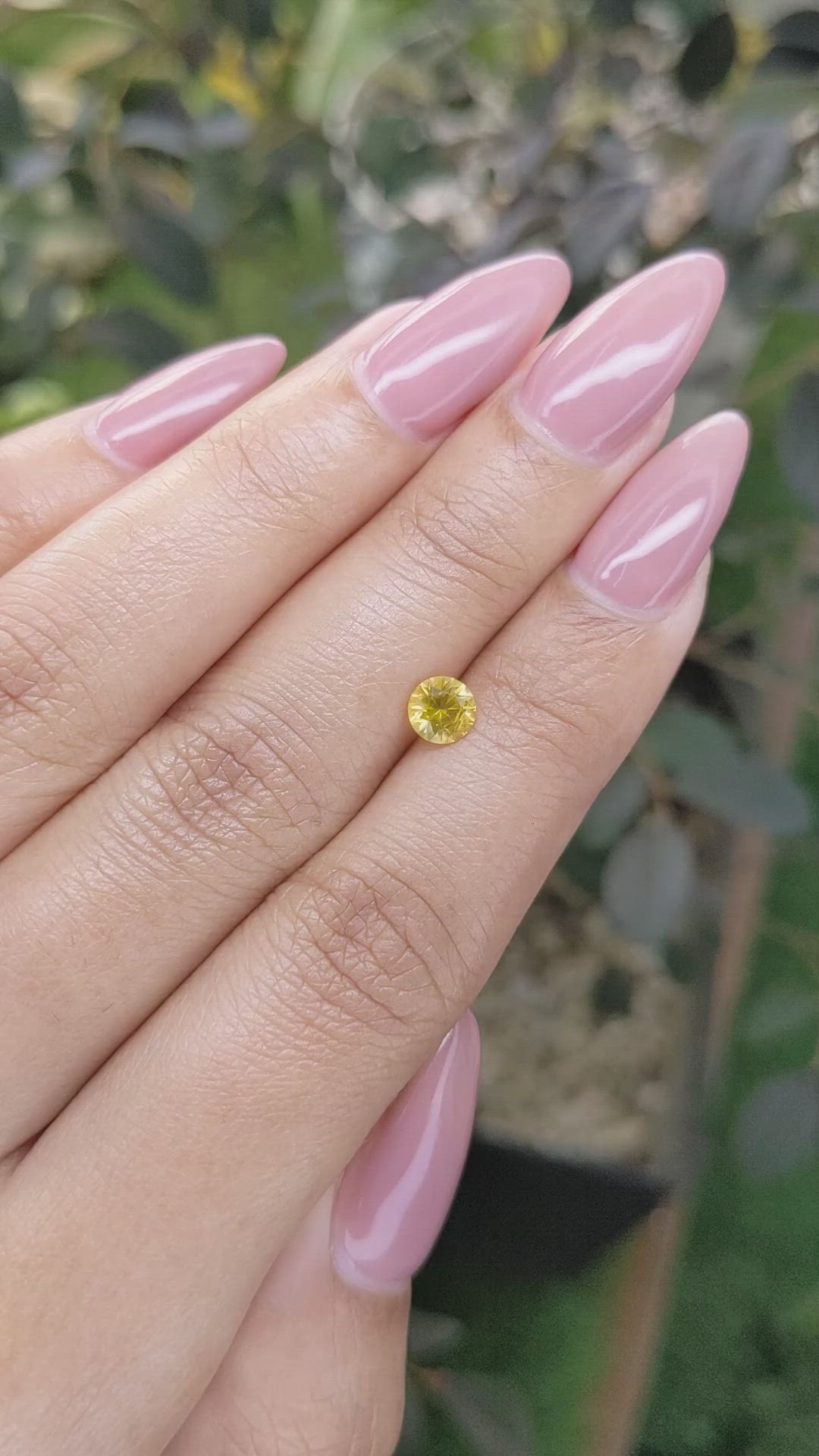 0.64 Ct. Yellow Sapphire from Ceylon (Sri Lanka) Size Video