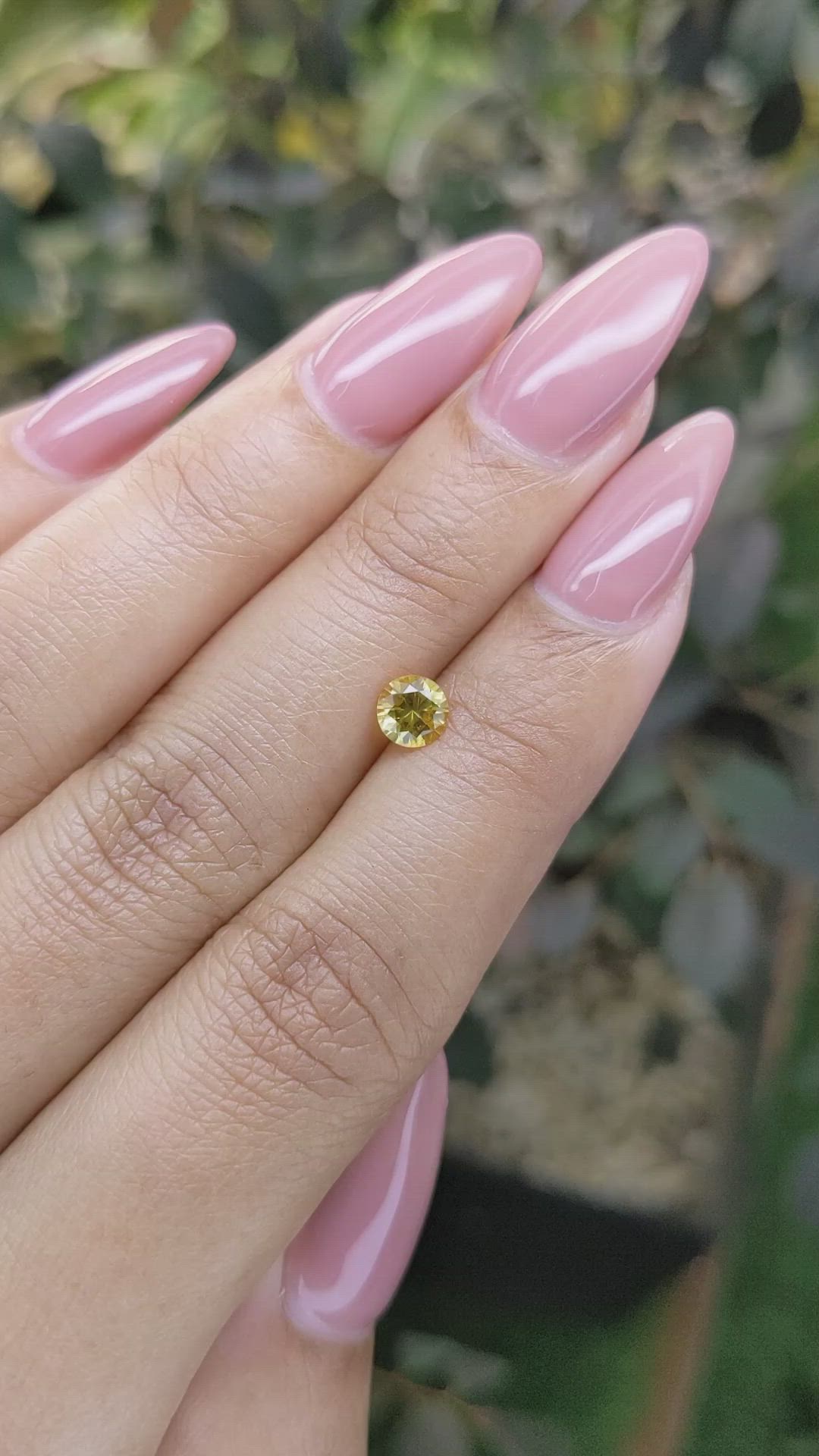 0.57 Ct. Yellow Sapphire from Ceylon (Sri Lanka) Size Video