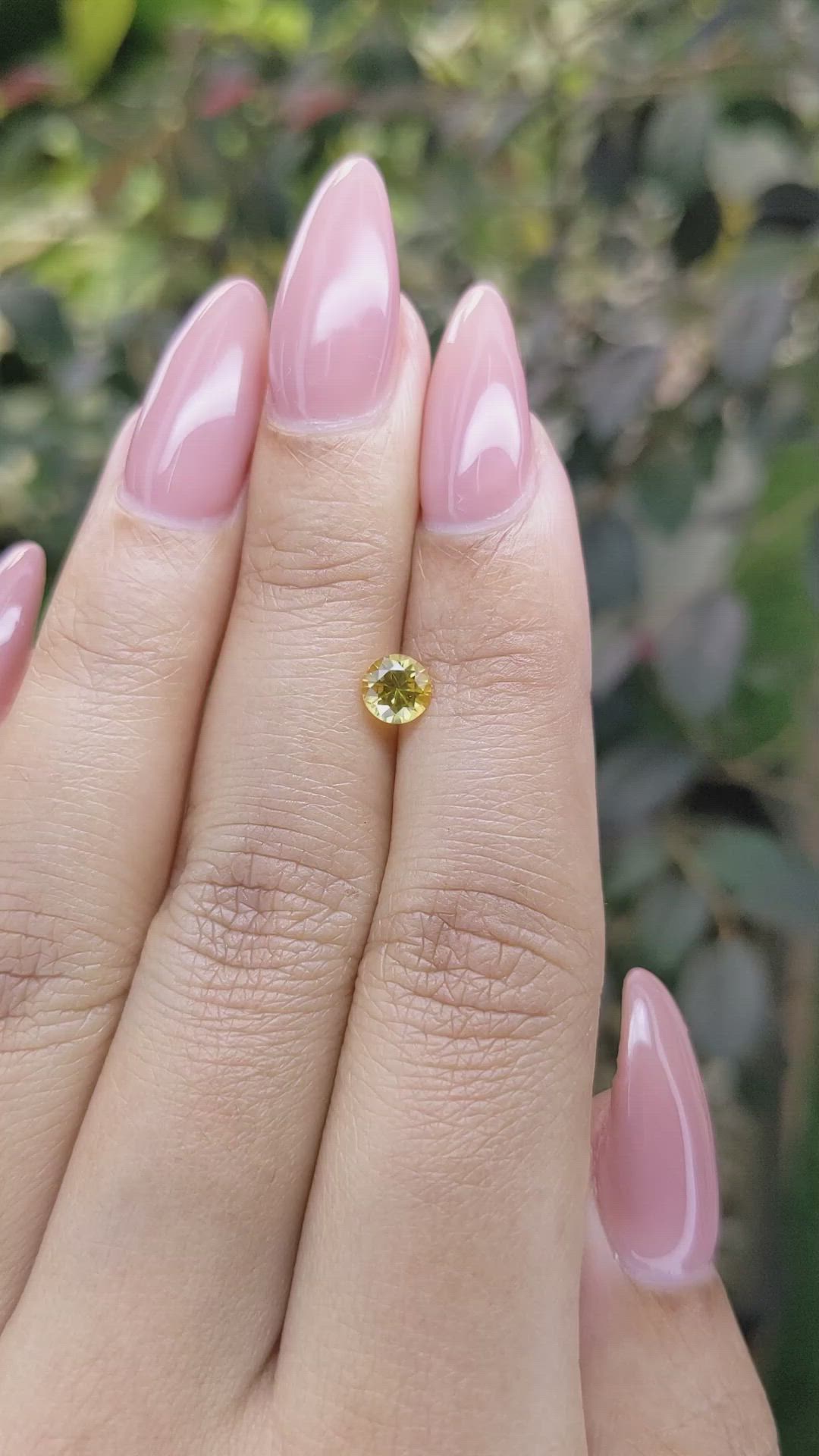 0.57 Ct. Yellow Sapphire from Ceylon (Sri Lanka) Size Video