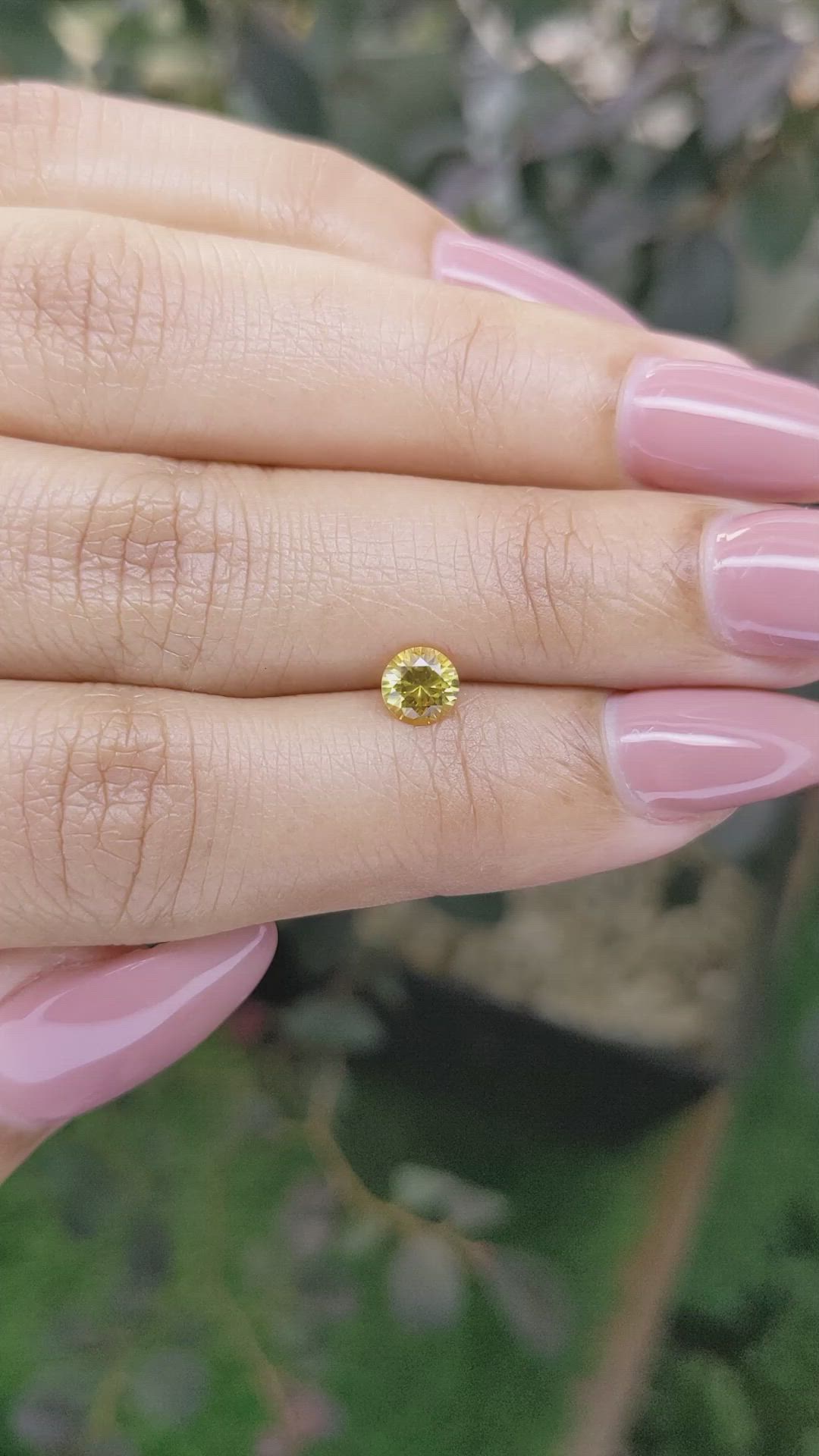 0.57 Ct. Yellow Sapphire from Ceylon (Sri Lanka) Size Video