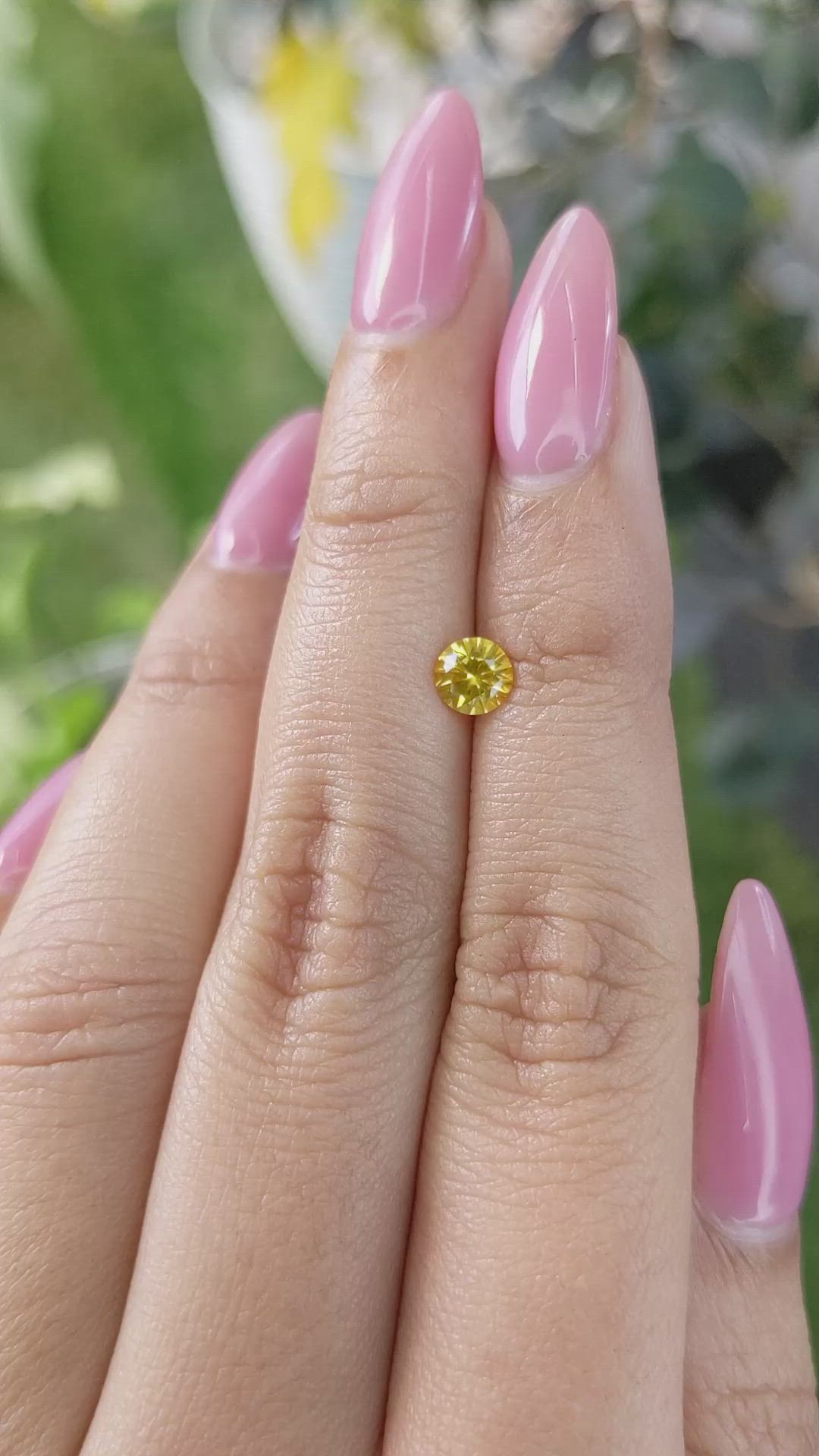0.59 Ct. Yellow Sapphire from Ceylon (Sri Lanka) Size Video