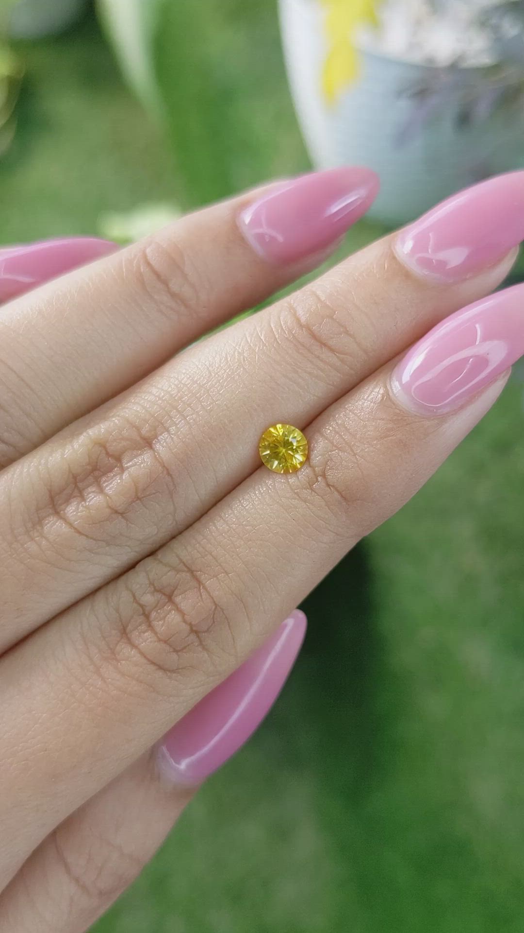 0.59 Ct. Yellow Sapphire from Ceylon (Sri Lanka) Size Video