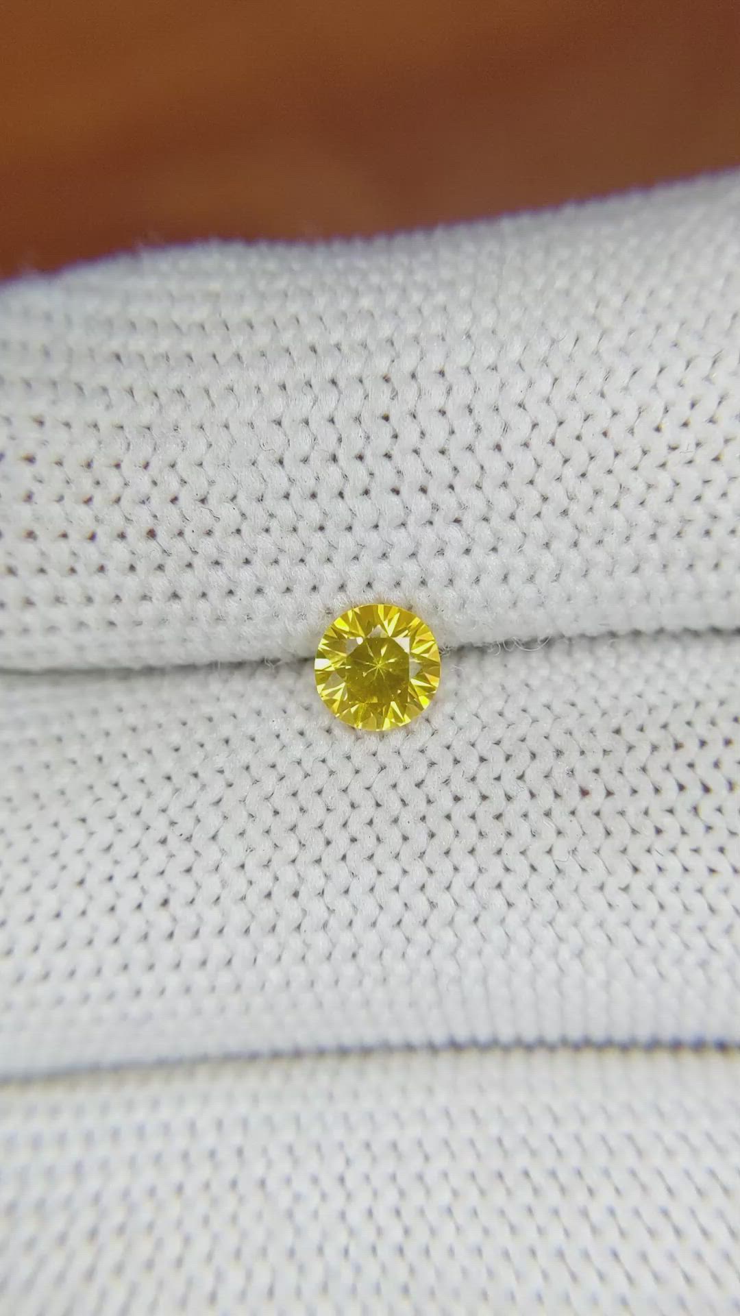 0.59 Ct. Yellow Sapphire from Ceylon (Sri Lanka) Size Video