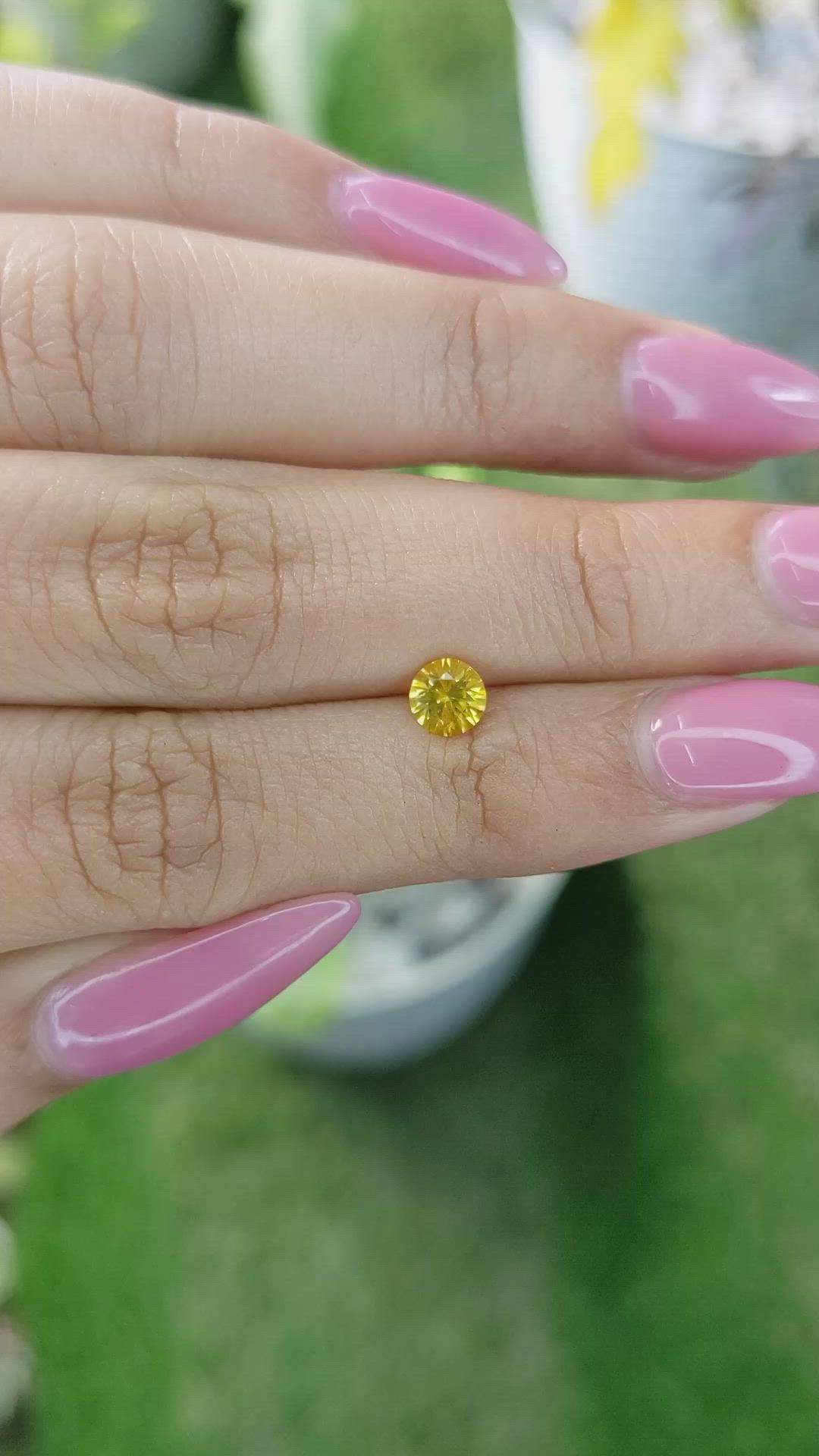 0.59 Ct. Yellow Sapphire from Ceylon (Sri Lanka) Size Video
