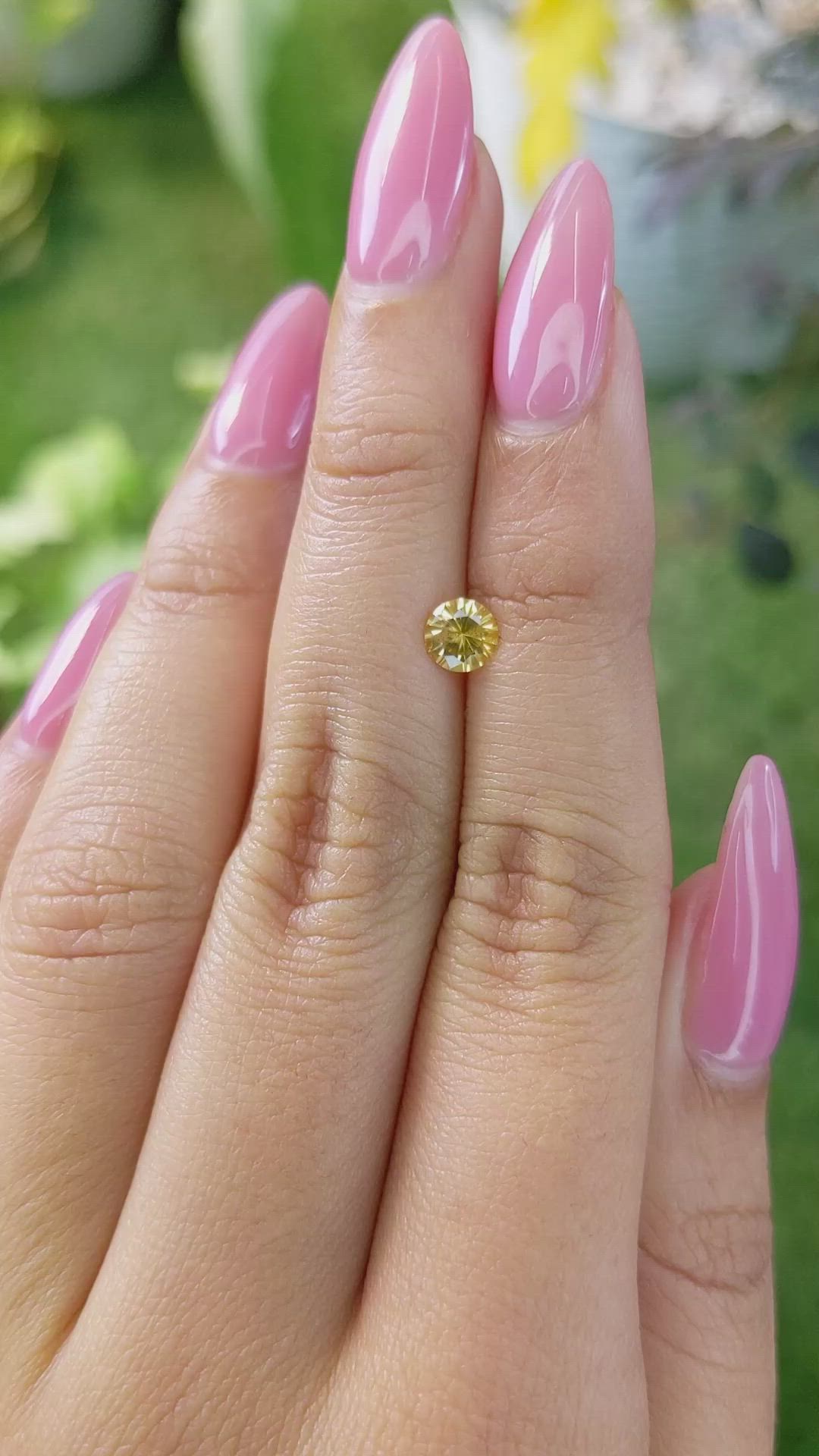 0.57 Ct. Yellow Sapphire from Ceylon (Sri Lanka) Size Video