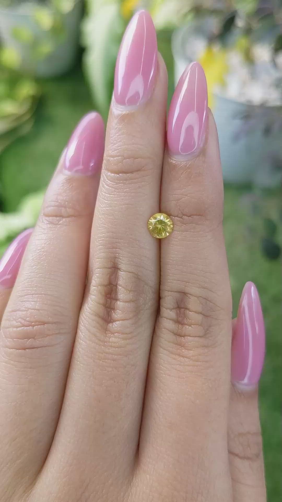 0.57 Ct. Yellow Sapphire from Ceylon (Sri Lanka) Size Video
