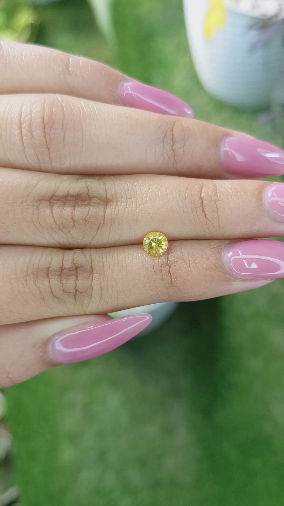 0.57 Ct. Yellow Sapphire from Ceylon (Sri Lanka) Size Video