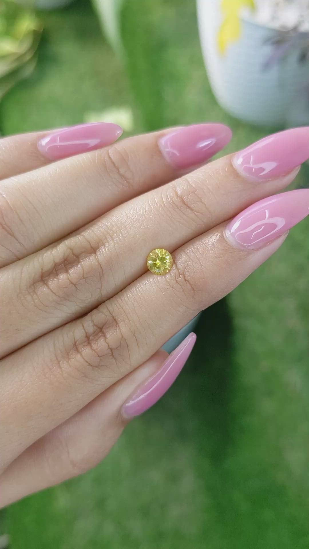 0.57 Ct. Yellow Sapphire from Ceylon (Sri Lanka) Size Video