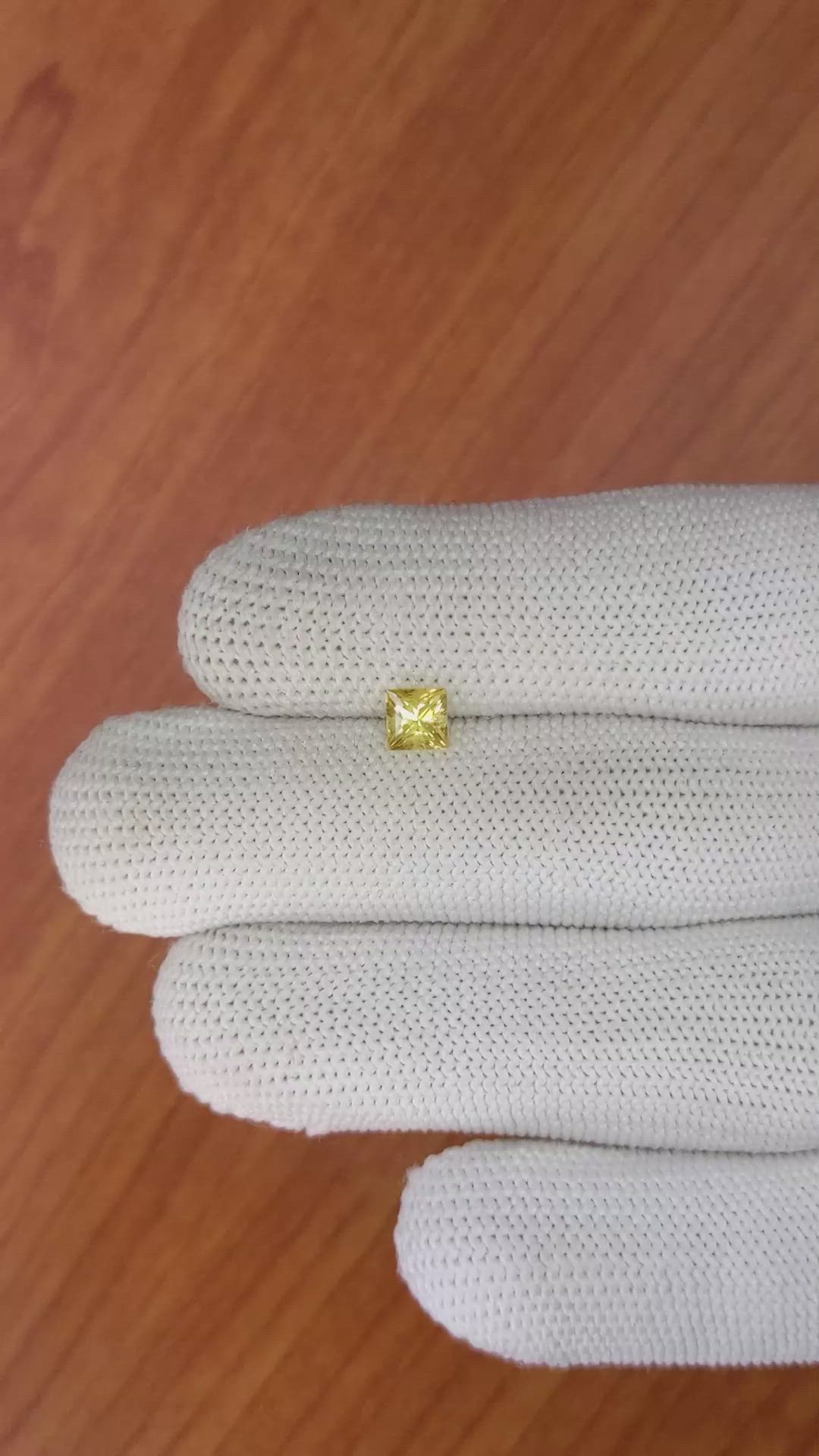 0.63 Ct. Yellow Sapphire from Ceylon (Sri Lanka) Size Video