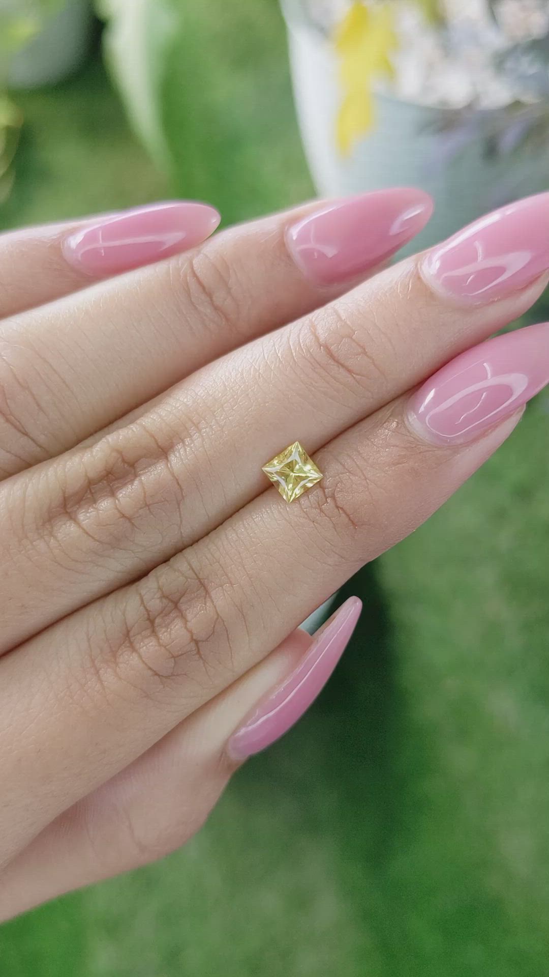 0.63 Ct. Yellow Sapphire from Ceylon (Sri Lanka) Size Video