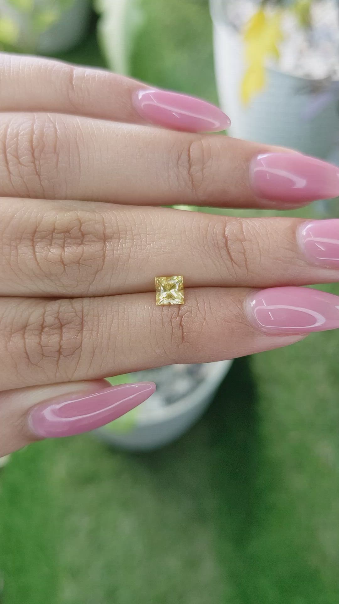 0.63 Ct. Yellow Sapphire from Ceylon (Sri Lanka) Size Video