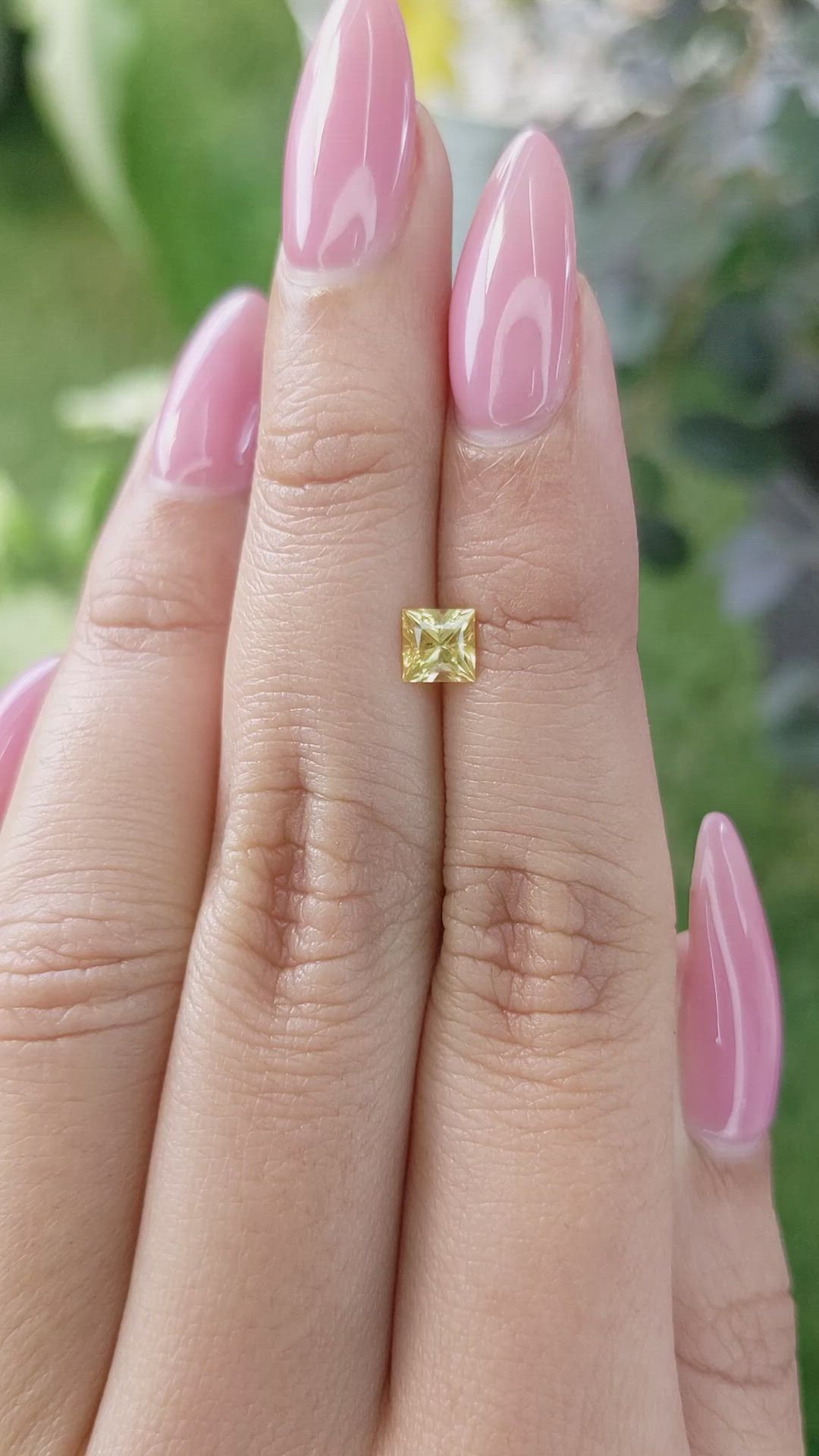 0.63 Ct. Yellow Sapphire from Ceylon (Sri Lanka) Size Video