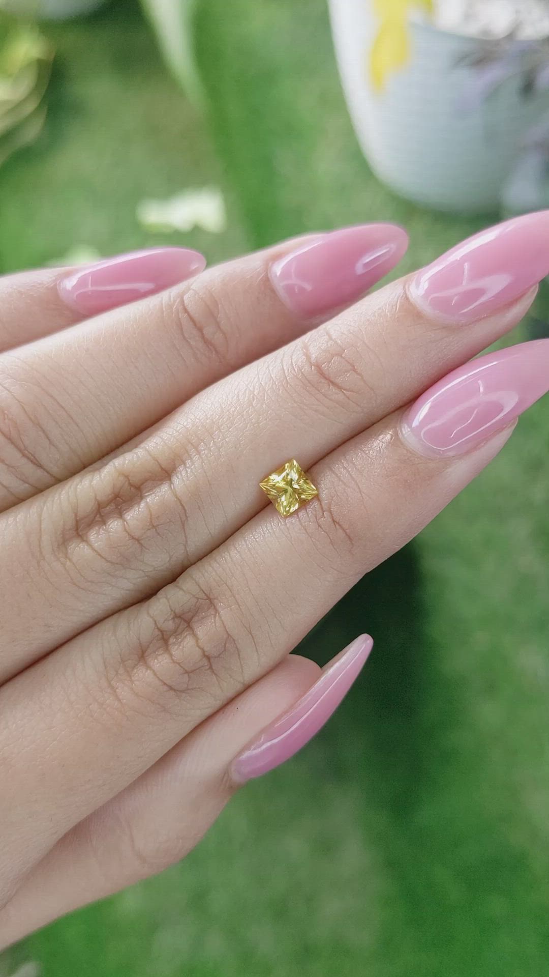 0.69 Ct. Yellow Sapphire from Ceylon (Sri Lanka) Size Video