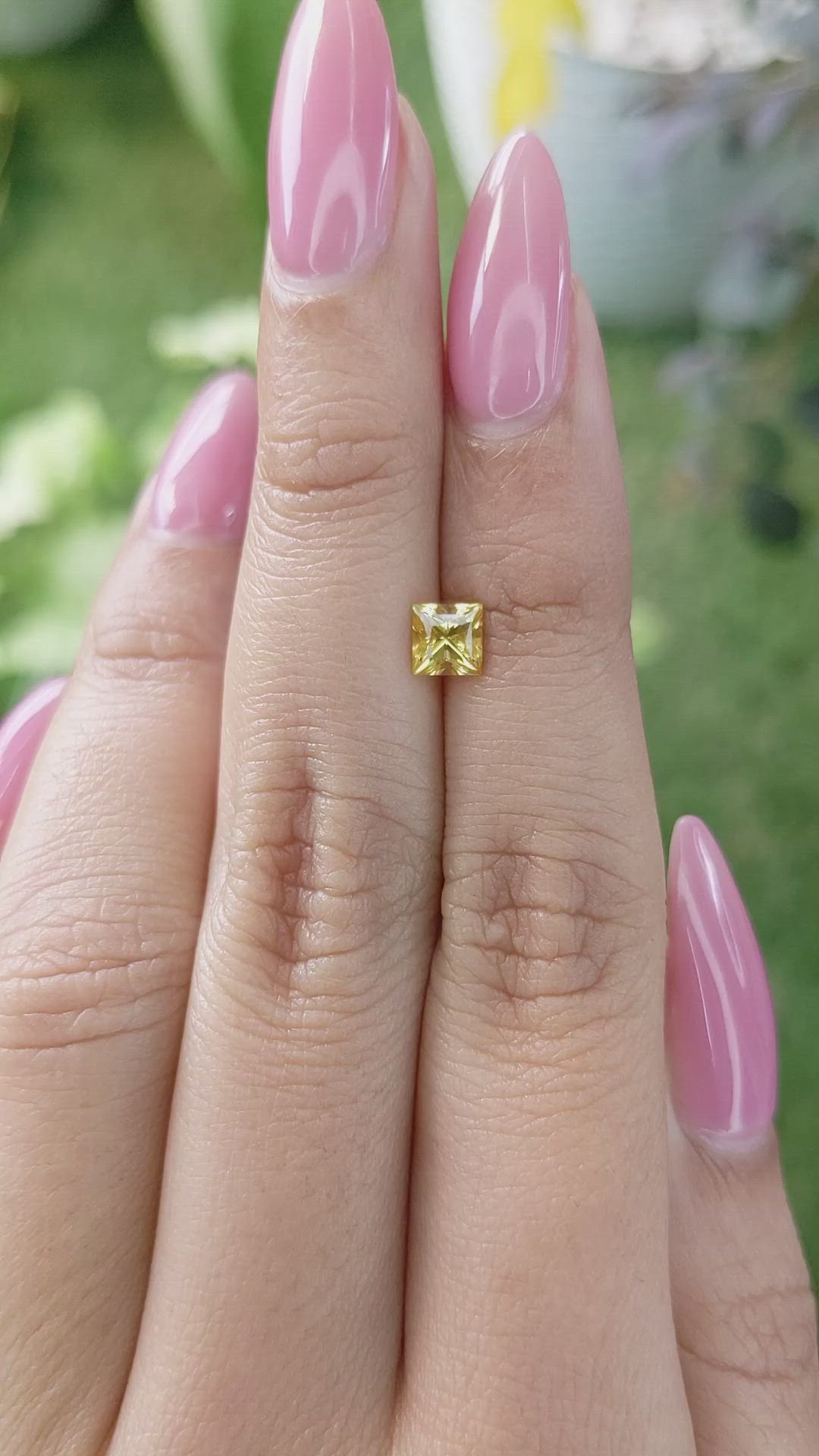 0.69 Ct. Yellow Sapphire from Ceylon (Sri Lanka) Size Video