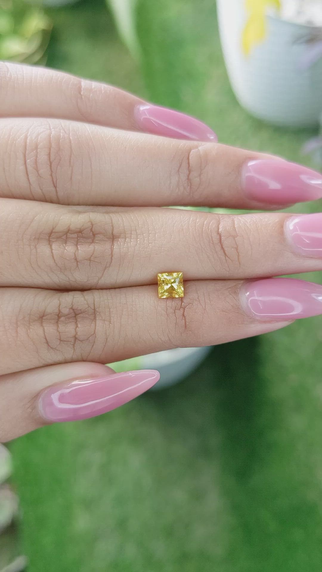 0.69 Ct. Yellow Sapphire from Ceylon (Sri Lanka) Size Video